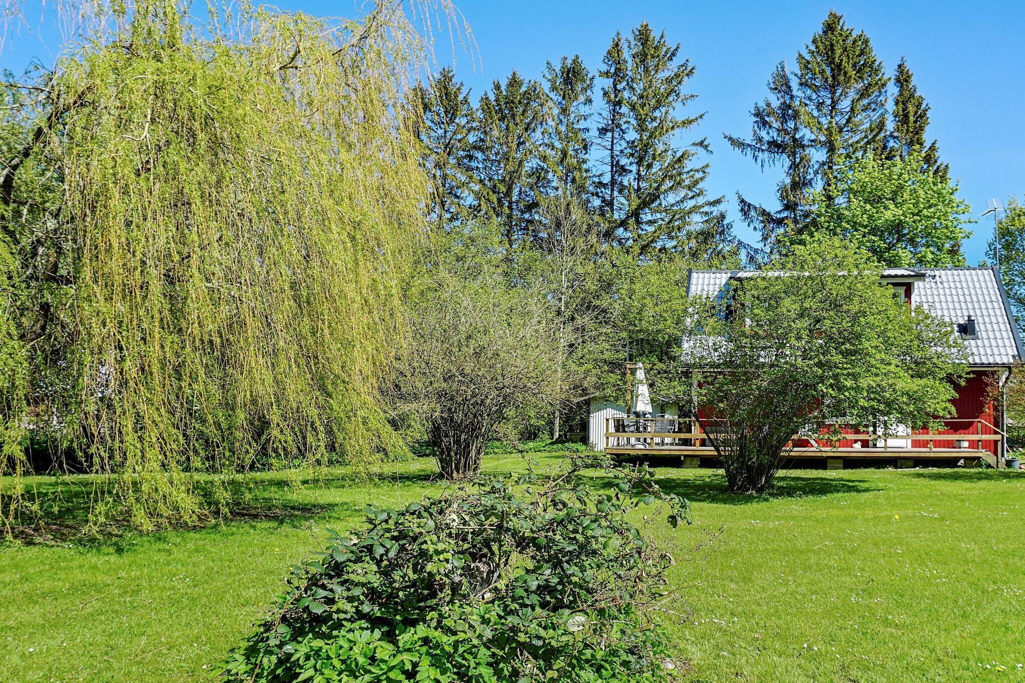 Welcome to this idyllic cottage on southern Gotland with incredibly beautiful natural surroundings! Here you live comfortably in a nice cottage with a large terrace overlooking the lush garden. Rural and scenic surroundings close to Gotland's pearl; Eksta Kusten and many other places not to be missed! Feel the peace at the cottage or take an excursion to Klintehamn or the KarlsÃ¶arna, or why not enjoy a luxurious lunch at the attractive Djupvik Resort! A nice walkway leads you to the cottage where you reach the entrance via the terrace which extends from one long side of the house to one short side. In the cottage you are welcomed by an open social floor plan with dining area and living room in one. From here you reach the kitchen with access to the covered terrace. The kitchen has good work surfaces and it is equipped with fridge / freezer, stove, oven, kitchen fan, coffee maker, kettle and toaster. Dining area next to the window in the living room with a nice view of the garden. On the entrance level there is also the toilet with shower cubicle, toilet, washbasin and small top-loading washing machine. Upstairs you reach all beds, the upper floor is divided into two bedrooms. To get to the bedroom at the far end with a double bed, passage through the bedroom with two single beds is required. Upstairs you also have access to a desk and a lovely balcony with a secluded location against beautiful nature. The luxury of being able to choose whether you want to enjoy the morning coffee to the birds' song on the balcony or down on the terrace! Here is the holiday accommodation for you who want nature as a neighbor with convenient distance to sights, services, bathing areas and much more! Choose between several different bathing places such as Sandhamn, VÃ¤stergarn and KvarnÃ¥kershamn within about 15-20 minutes drive or why not go east to Ljugarn with its fine sandy beach and popular restaurants. If you want to treat yourself to a little luxury, you can go to FrÃ¶jel Resort and Spa (approx. 10km) which is located above the beach in Sandhamn or a visit to Djupvik hotel which offers an extraordinary environment. Take the family to Gotland Zoo which is located about 30 km north to visit all the fun animals or Gotland's domestic horses 'Gotlandsruss' on Lojsta Hed (about 13 km). Eksta kusten, which is a famous nature reserve, is a must when visiting Gotland, the stretch of coast with its unique nature that offers Gotland's most beautiful view of Stora and Lilla KarlsjÃ¶. Bring a picnic basket and find just your strawberry place with a view you will soon forget! Good to know  You share the plot with the owners. Large parking with space for several cars. Shared with owner. Exercise track and outdoor gym about 300 meters walk from the cottage. BygdegÃ¥rd nearby which sometimes arranges different activity days. Bed linen can be rented for a fee per person and cleaning can be booked, see the current prices. The homeowner makes extremely fine things, her handicrafts can be bought at Lye HantverkscafÃ© during the summer. Perfect souvenir to take home!