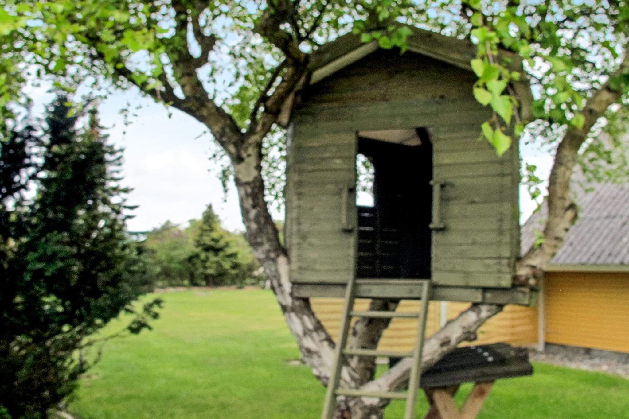 Annex: (2x single folding bed)\n\nopen kitchen(cooker(electric), hood, coffee machine, microwave, fridge(+ freezer)), Living/bed room(TV(german television channels), radio), bedroom(double bed), bedroom(2x bunk bed), bathroom(floor heating)(bathtub or shower, washbasin, toilet), mezzanine(2x single folding bed), heating(electric), garden, BBQ