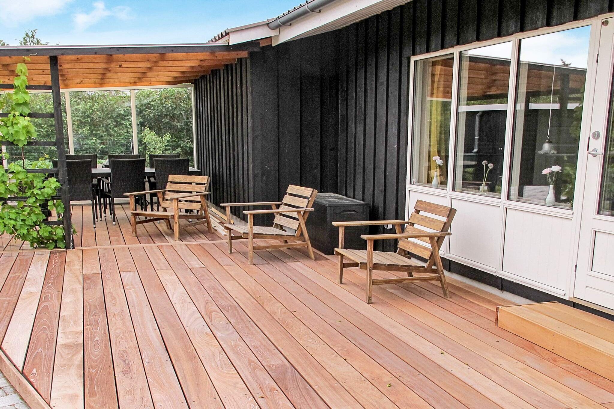 Holiday home from 2019/2020 located only approx. 400 meters from the beach and close to small fishing and marina in Kramnitze. All 3 double beds can be separated and used as single beds. The cottage has 3 lovely terraces, one is covered, and all provided with good garden furniture. There are Viking games and croquet games. There is carport. The plot is planted with trees and many shrubs with flowers. There is a sandpit for the children as well as a high chair and cot 0-3 years.

A refundable deposit might be charged closer to your check-in date. This deposit covers utilities consumed during your stay and any additional services that may be taken. The final amount will be adjusted based on actual meter readings, actual usage of extra services, and any remaining balance will be refunded within 21 days after checkout.