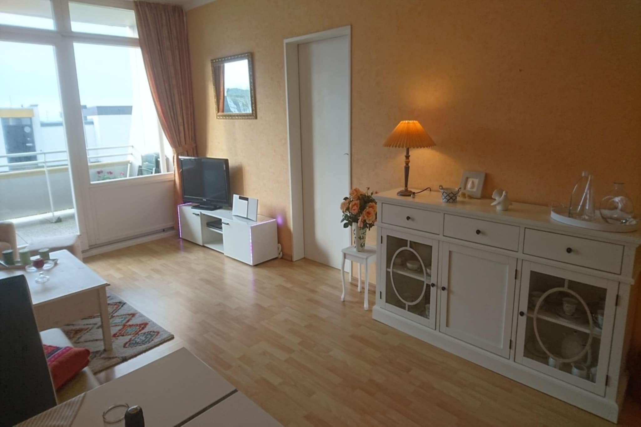 Enjoy the serene nature and tranquillity while residing in this lovely holiday home in Fehmarn. Ideal for a small family on a vacation, there is a balcony for enjoying the sunset views overlooking the beach. 

You are stone’s throw away from the sea beach for relaxing and sun-bathing. Buy daily essentials for the stay from the supermarket a few steps away from the home. You can gorge on the local cuisines and drinks from the restaurants 200 m away. You can also go for a swim at the public swimming pool 1 km away. 

The living room has an integrated dining area, comfortable sofa-bed and a TV corner with a large window front through which you can access the furnished terrace. You can park your car in the assigned parking space directly in front of the house.

Ferry Port is 140 m and the Train Station is 5.7 km away. 
