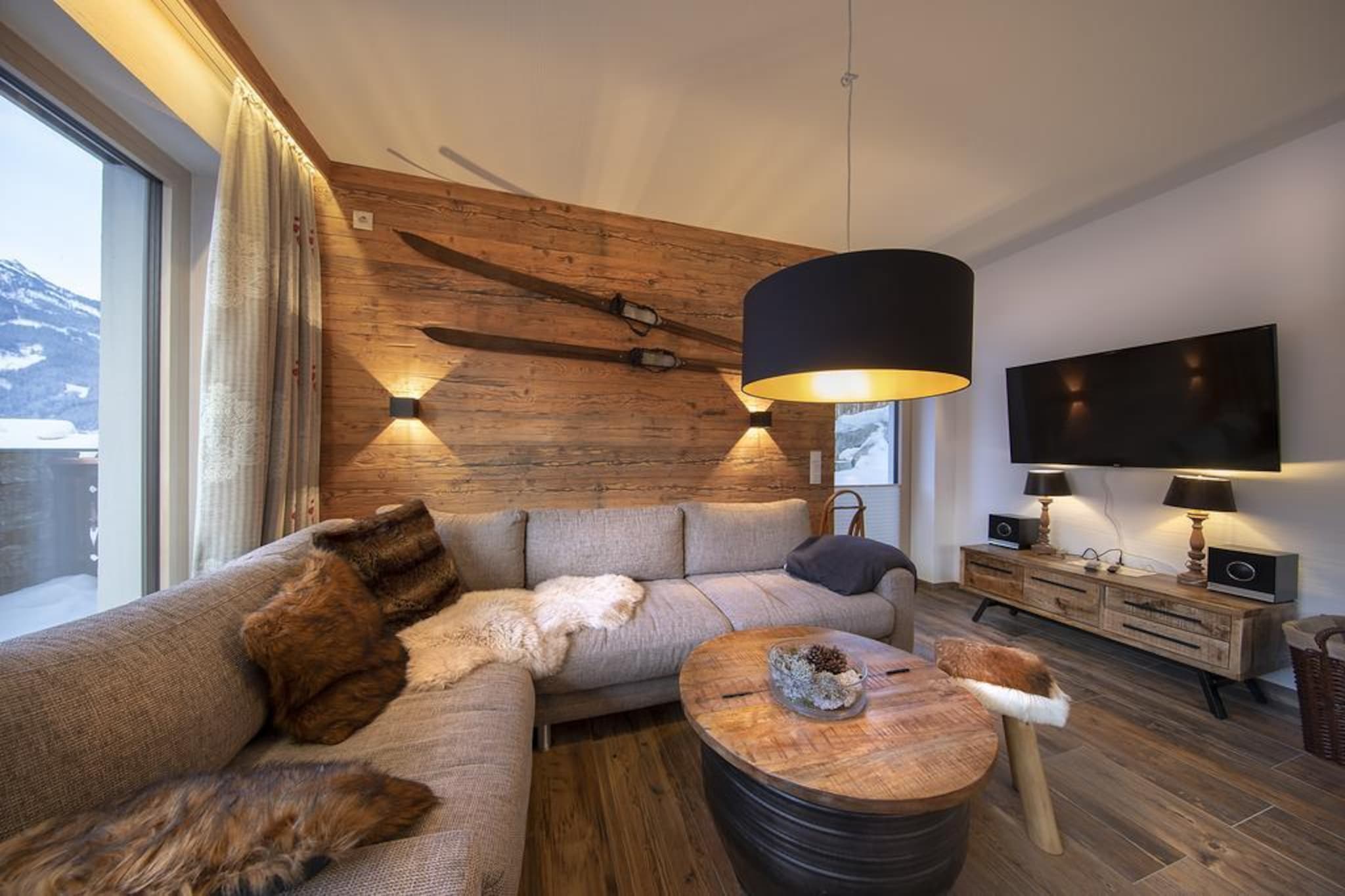 Nationalpark Chalet Lasörling-Woonkamer