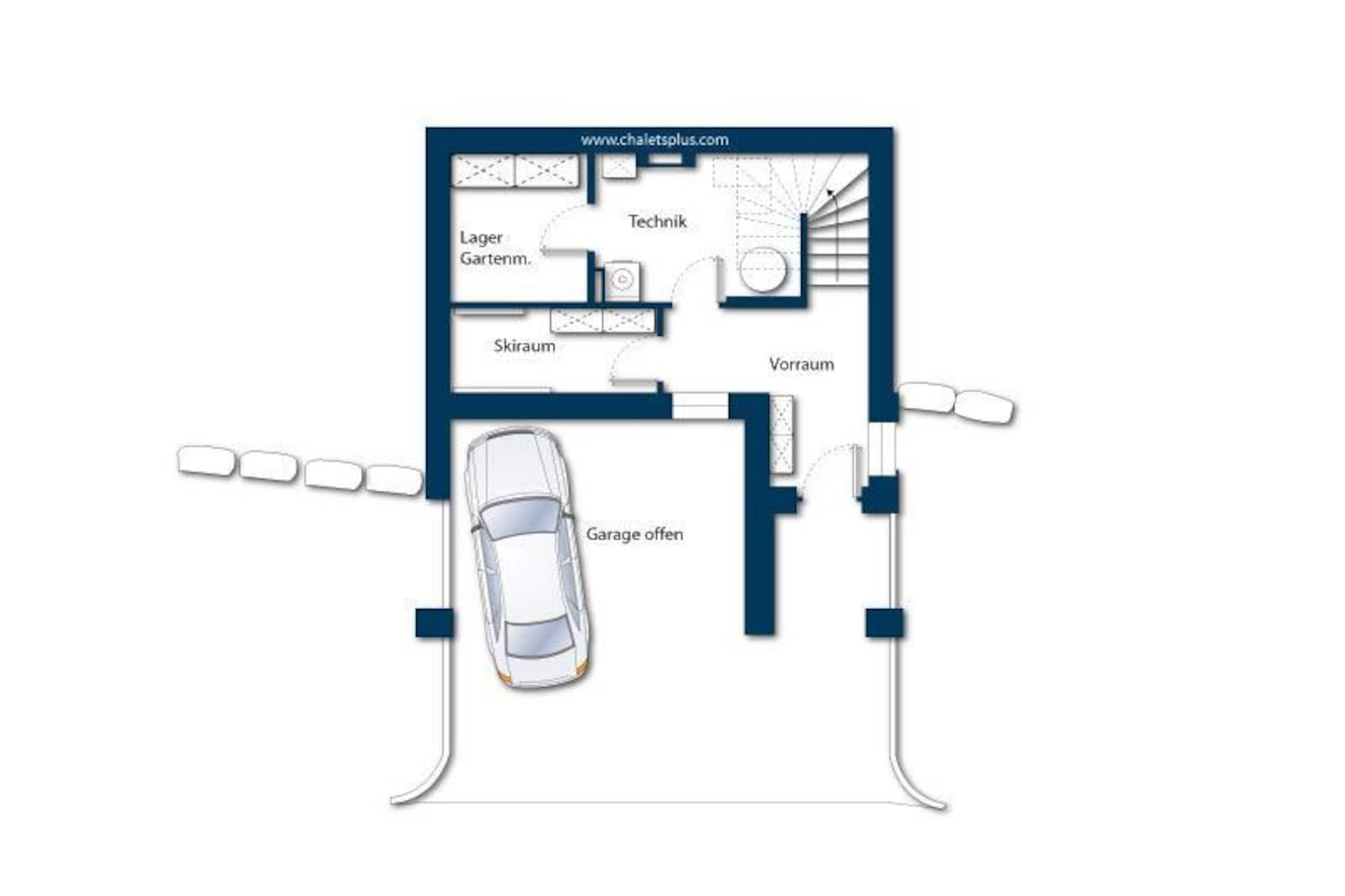 Nationalpark Chalet Lasörling-Plattegrond