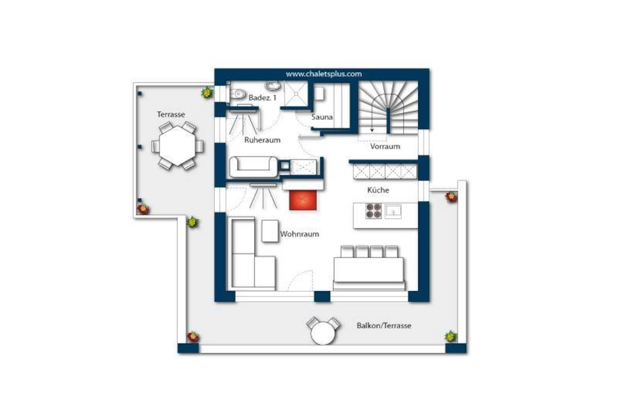 Nationalpark Chalet Lasörling-Plattegrond