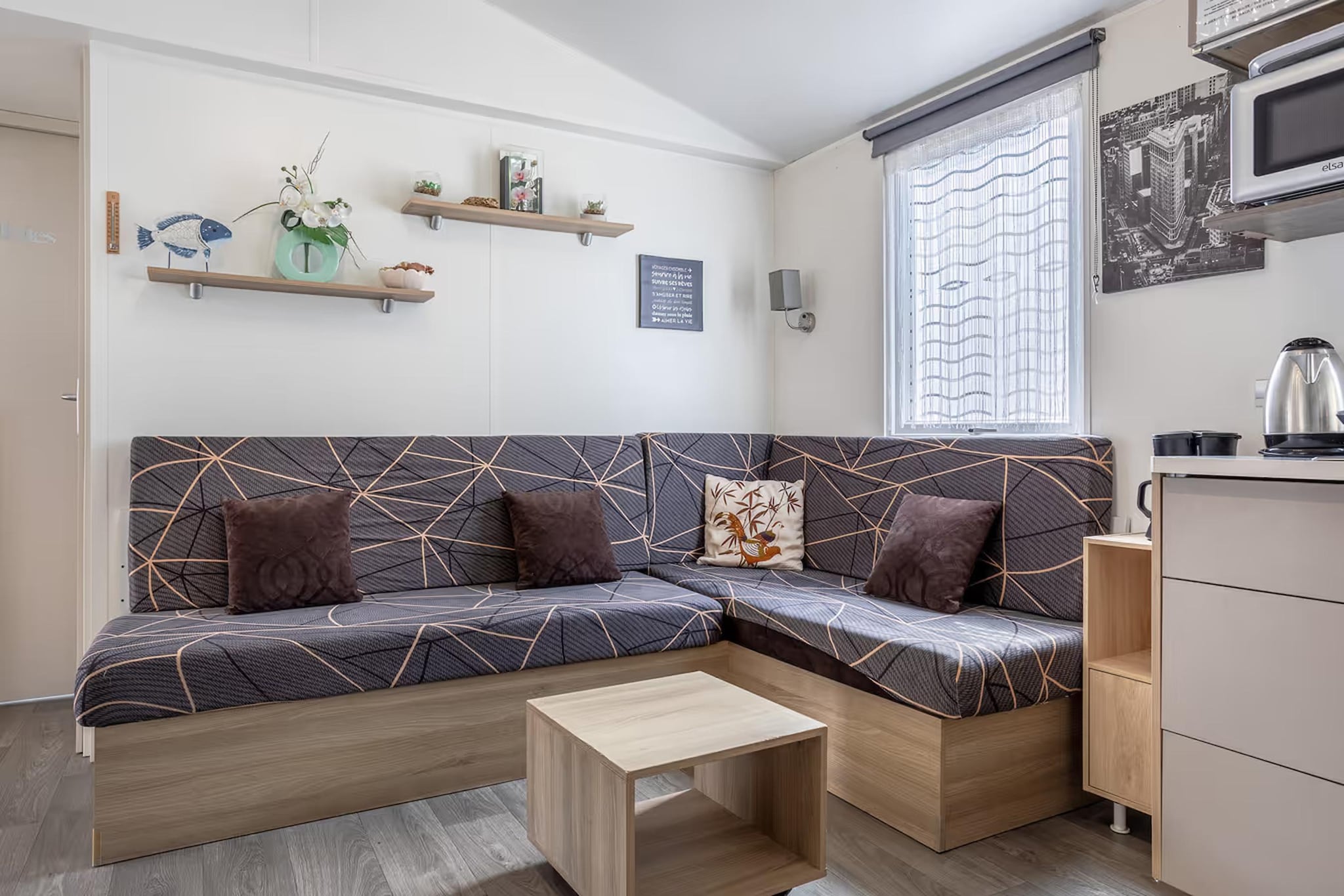 Mobil-home 4 pax-Living room