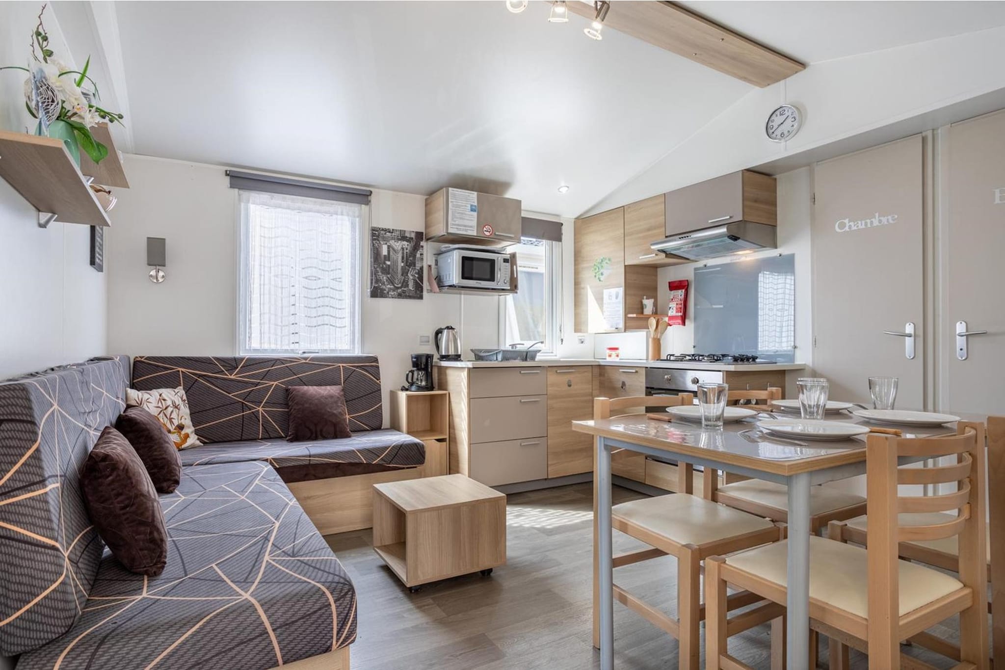 Mobil-home 4 pax-Living room