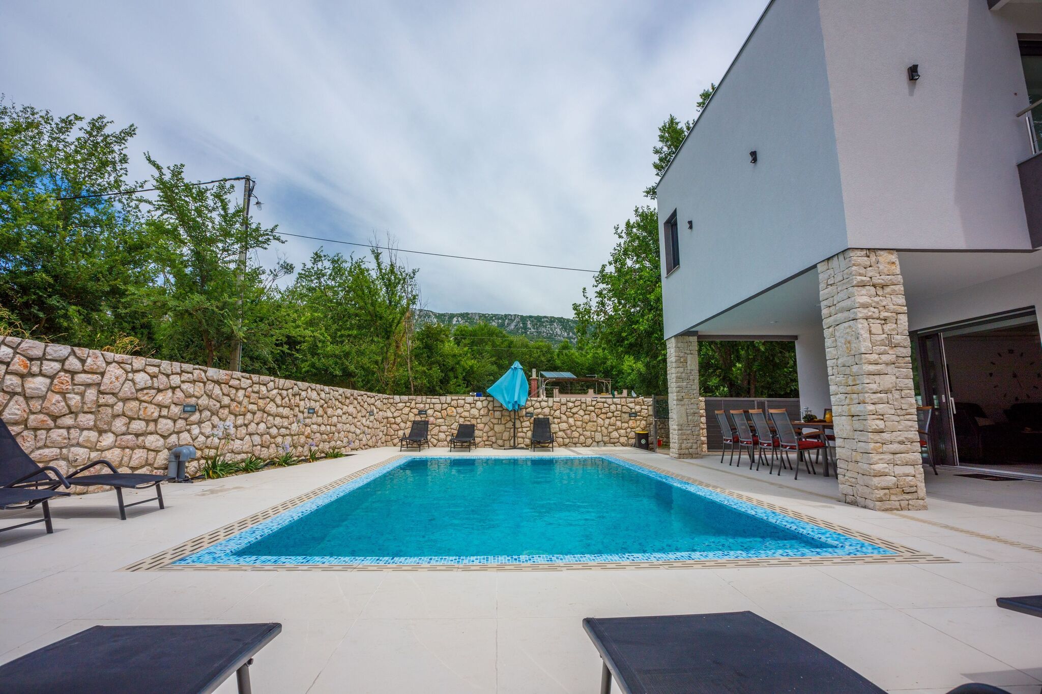 New built villa with large terrace and swimming pool