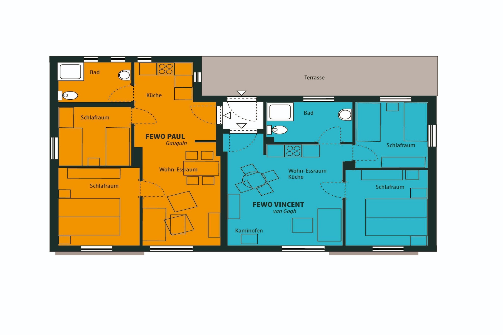 Inselhaus Vincent auf der Insel Poel-Plattegrond