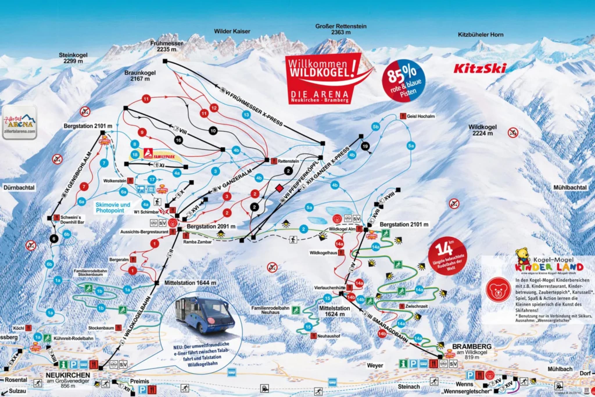 Residenz Wildkogelbahnen Top 20 - Plattegrond