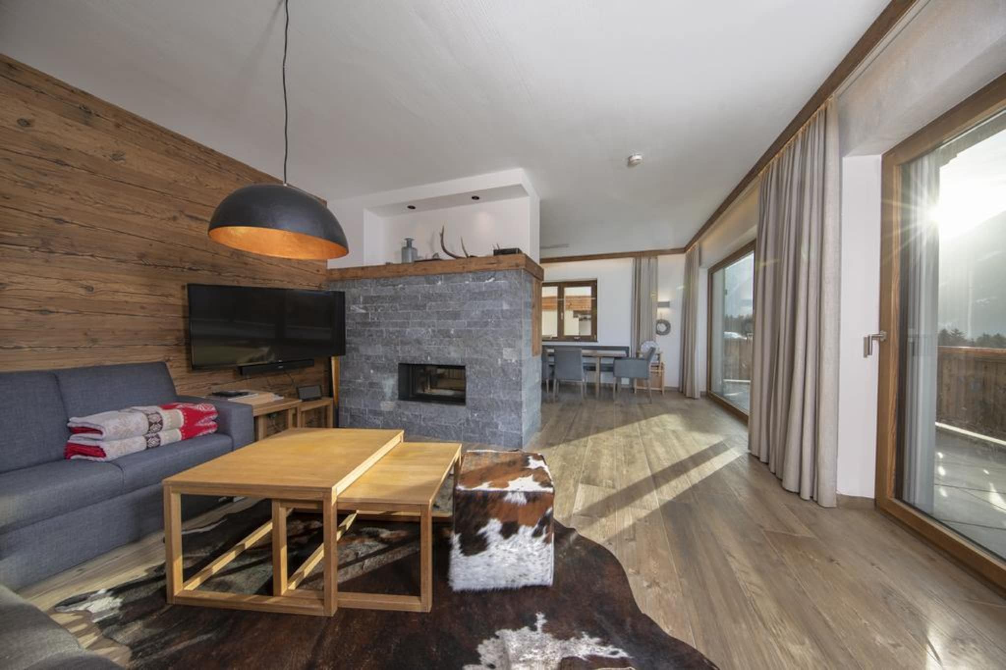 Nationalpark Chalet Arventalspitze-Woonkamer