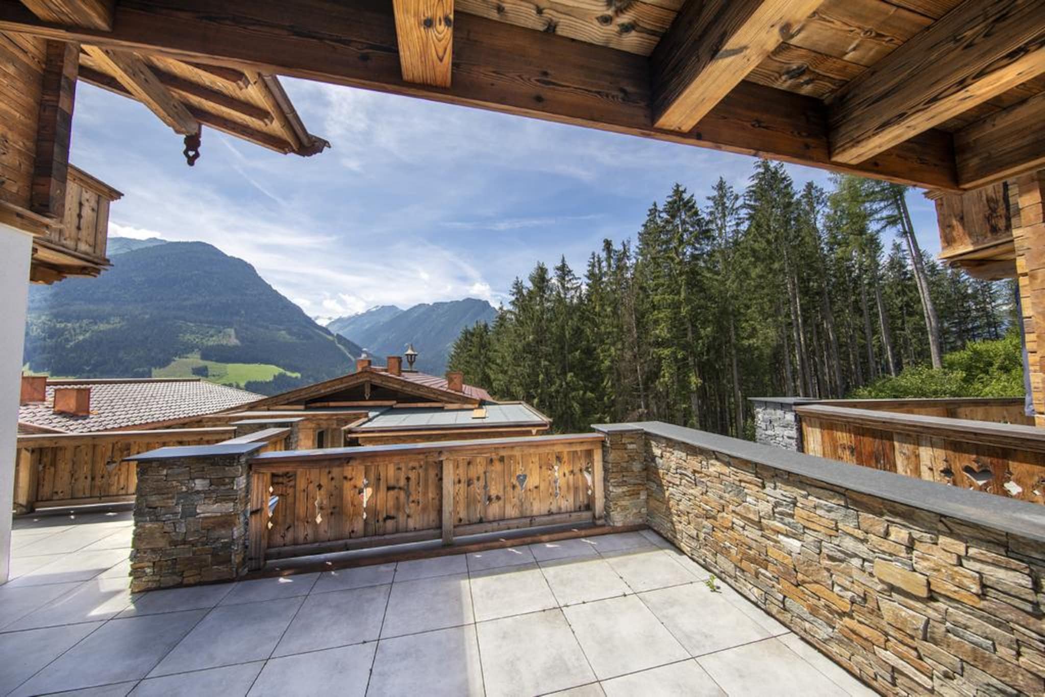 Nationalpark Chalet Arventalspitze-Uitzicht zomer