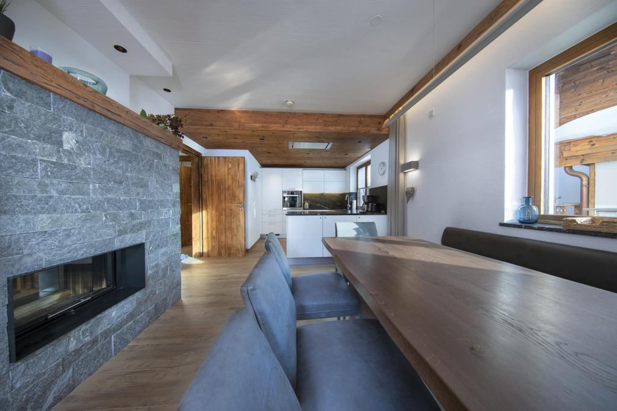 Nationalpark Chalet Arventalspitze-Eetkamer