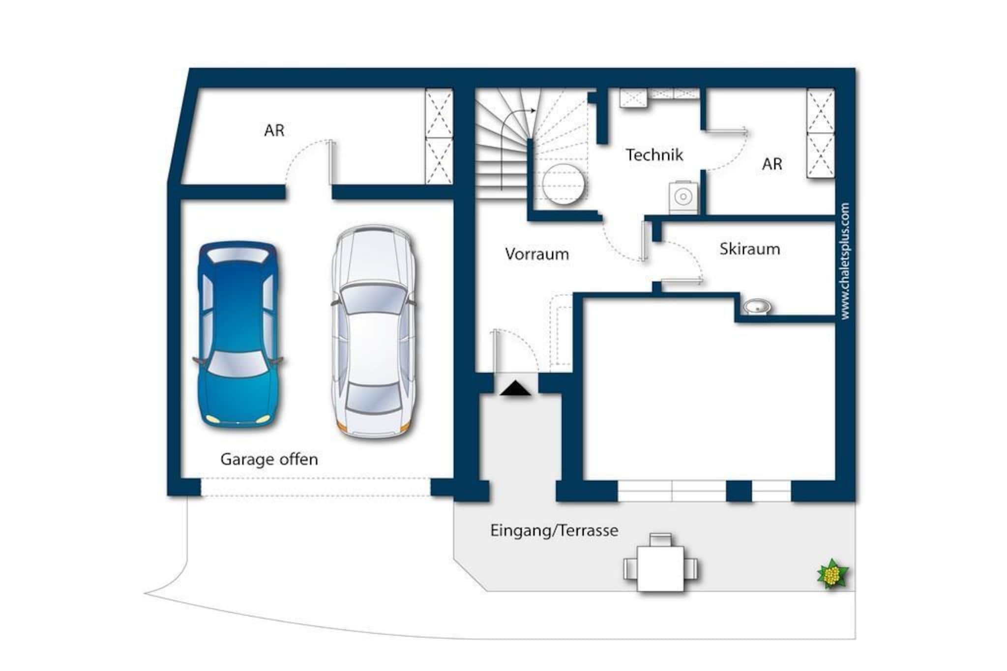 Nationalpark Chalet Arventalspitze-Plattegrond