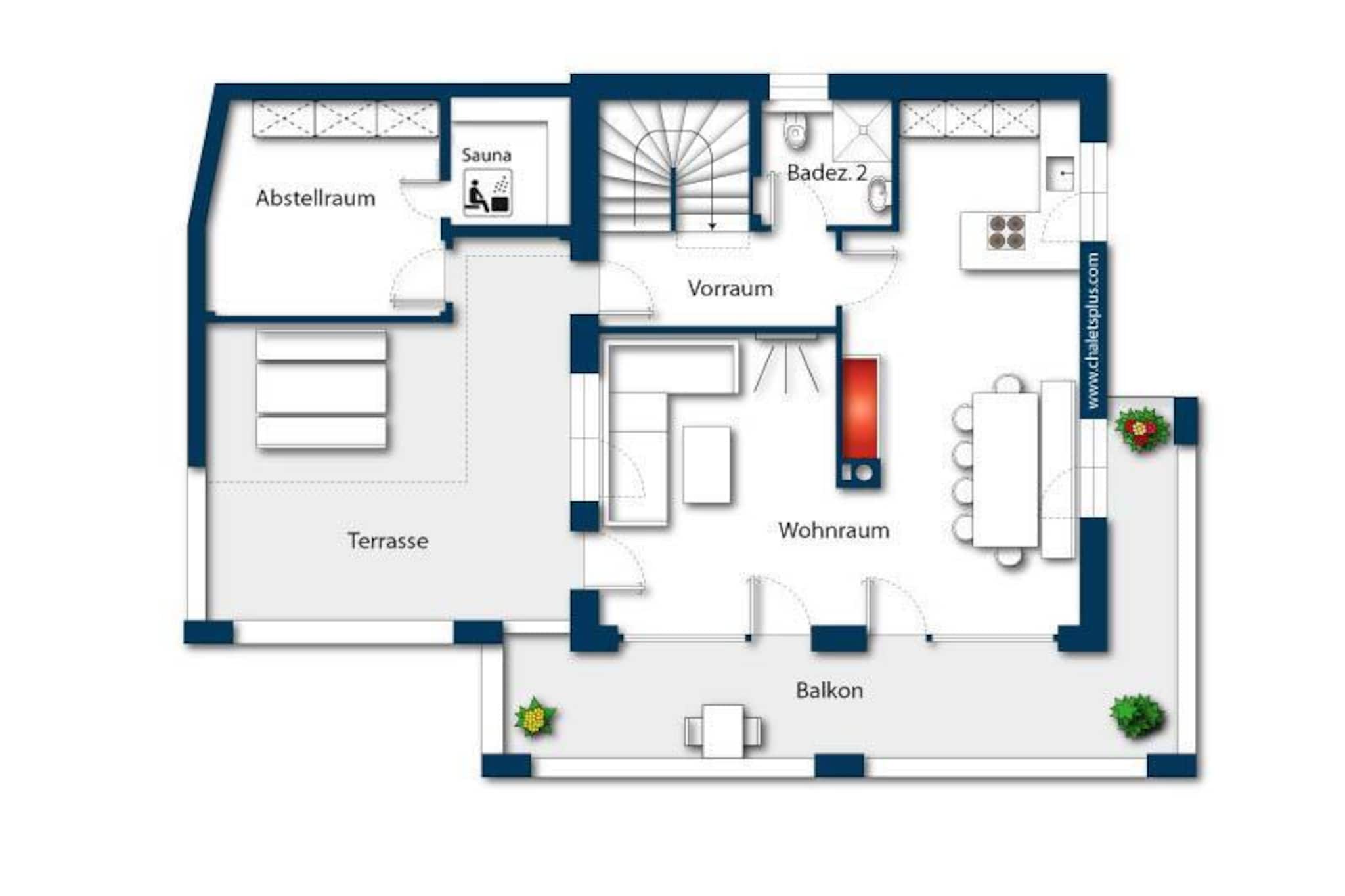 Nationalpark Chalet Arventalspitze-Plattegrond
