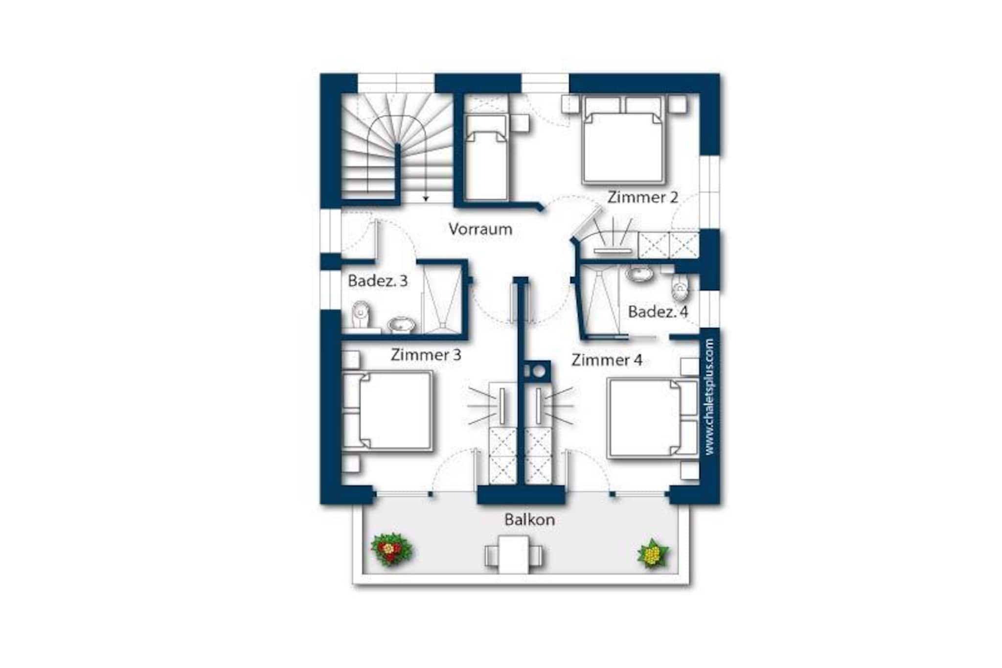 Nationalpark Chalet Arventalspitze-Plattegrond