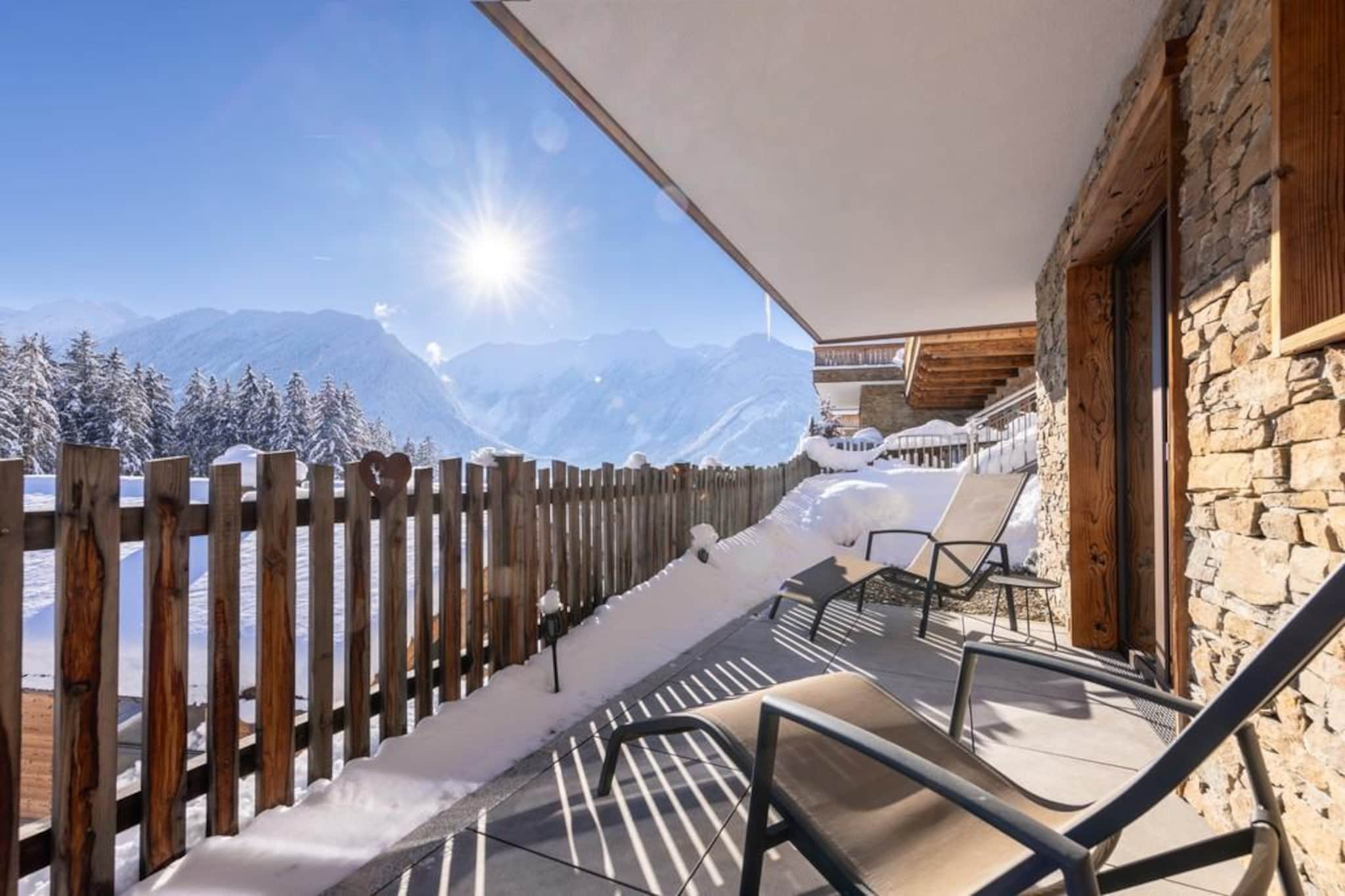 Nationalpark Chalet Goldbergspitze-Uitzicht winter