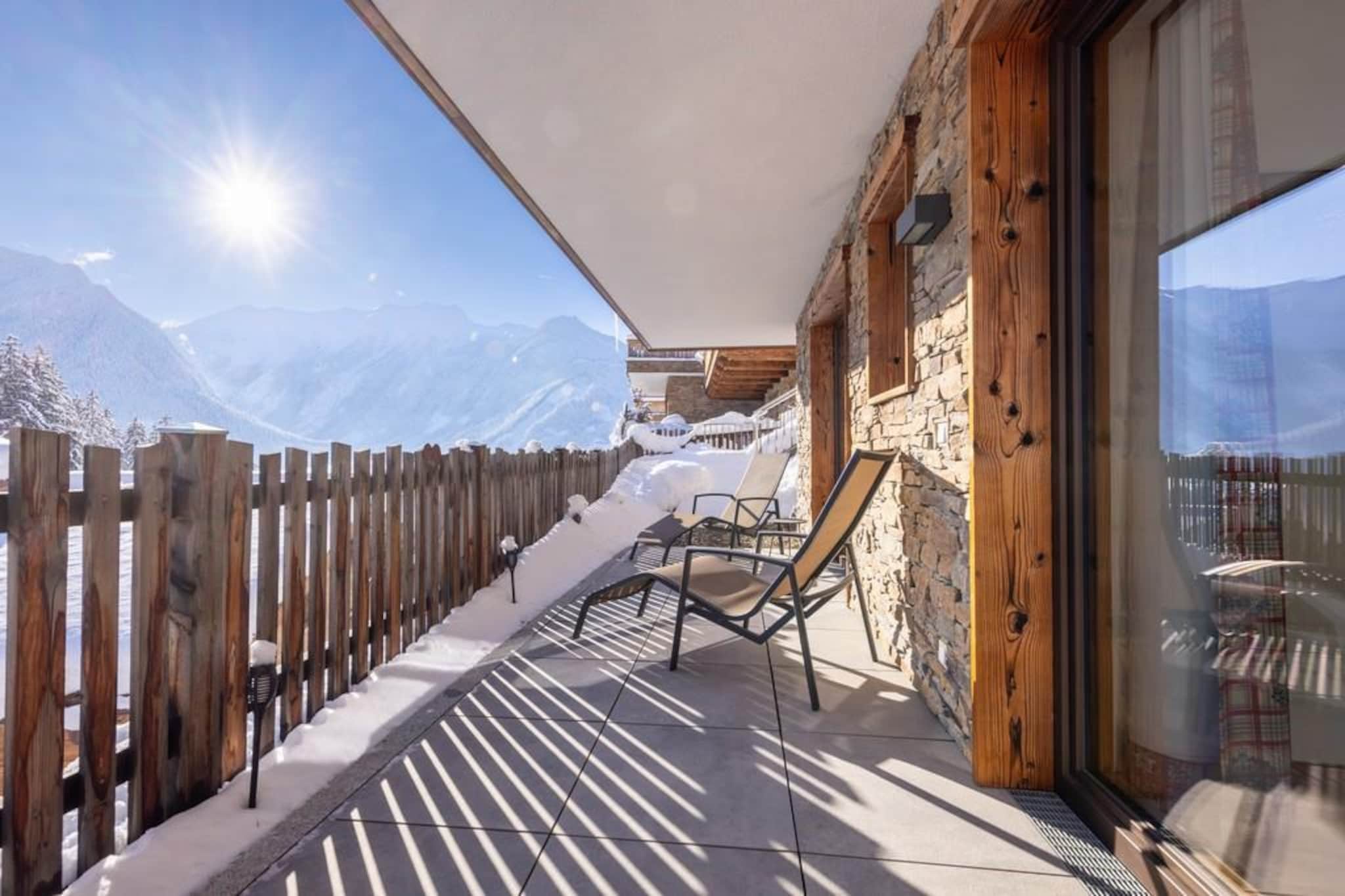 Nationalpark Chalet Goldbergspitze-Uitzicht winter