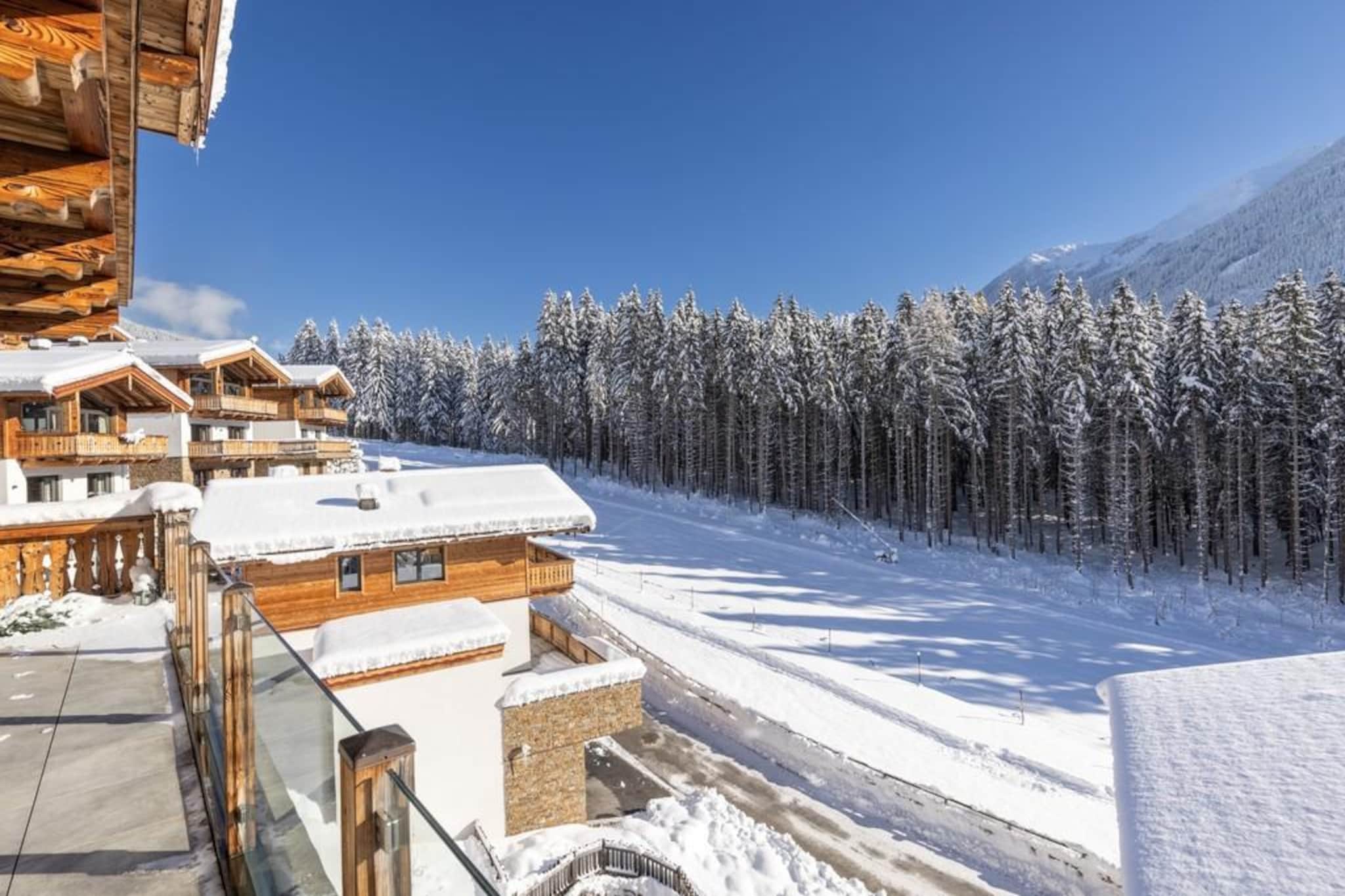 Nationalpark Chalet Goldbergspitze-Uitzicht winter