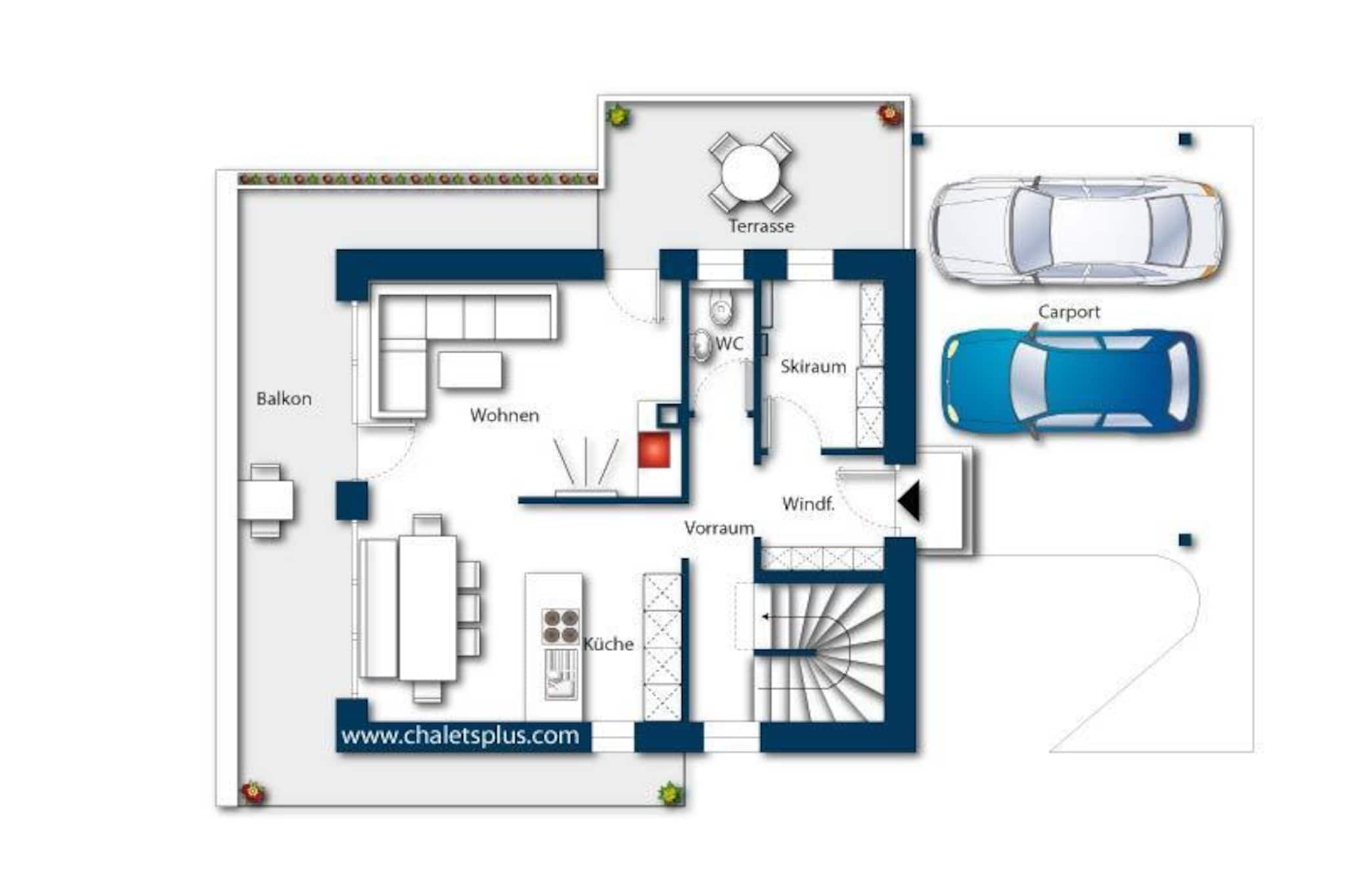 Nationalpark Chalet Goldbergspitze-Plattegrond