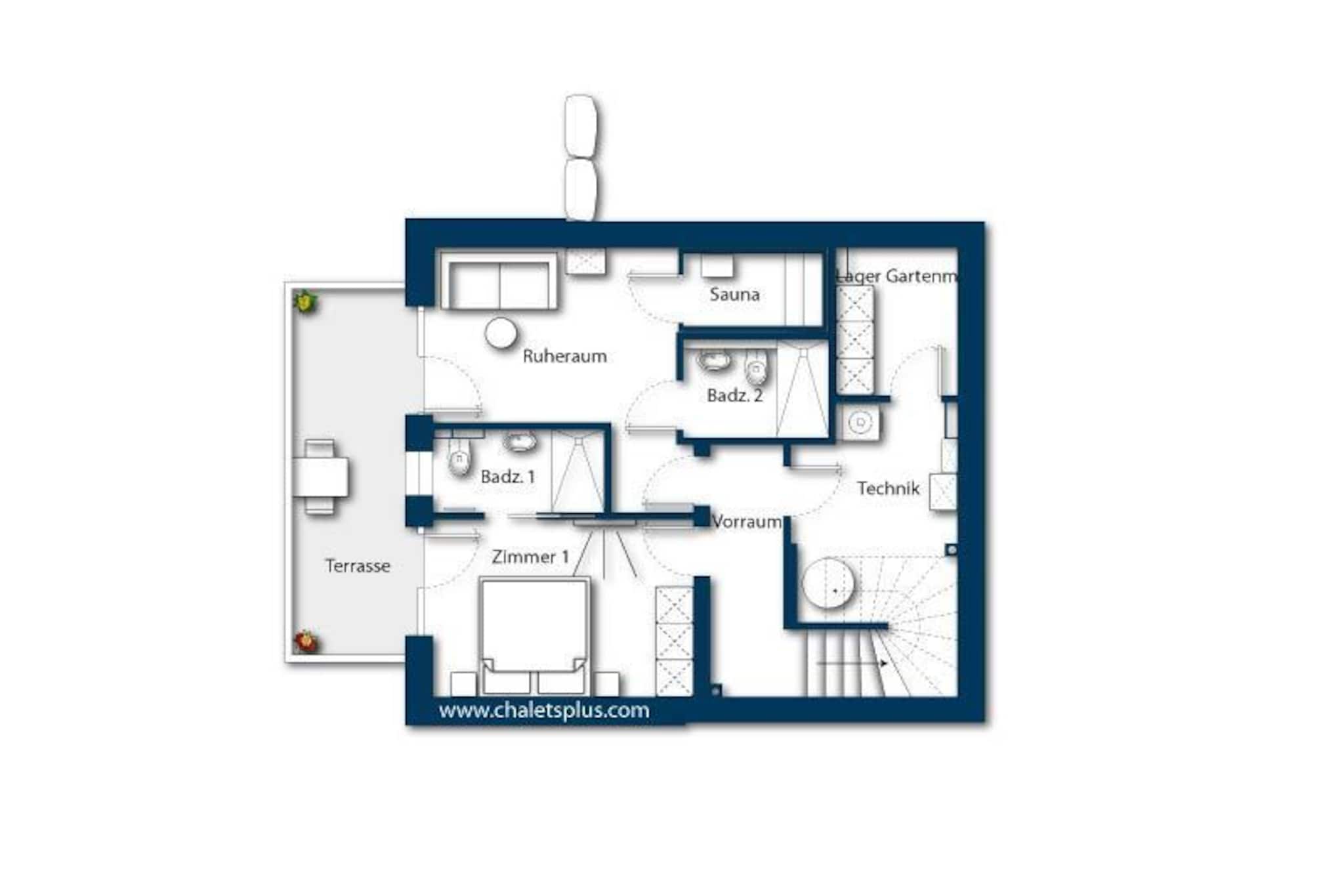 Nationalpark Chalet Goldbergspitze-Plattegrond