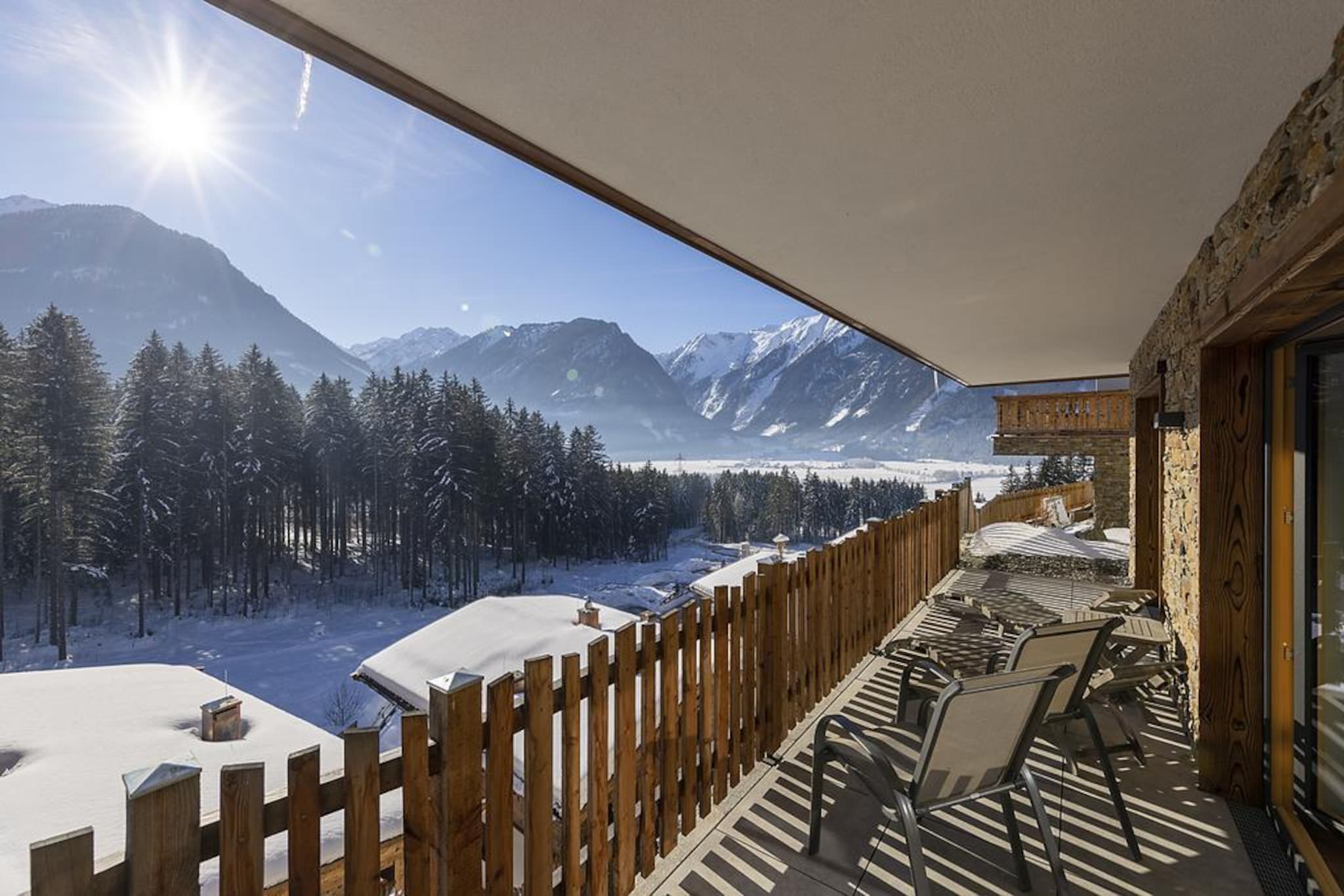 Nationalpark Chalet Habachspitze-Uitzicht winter
