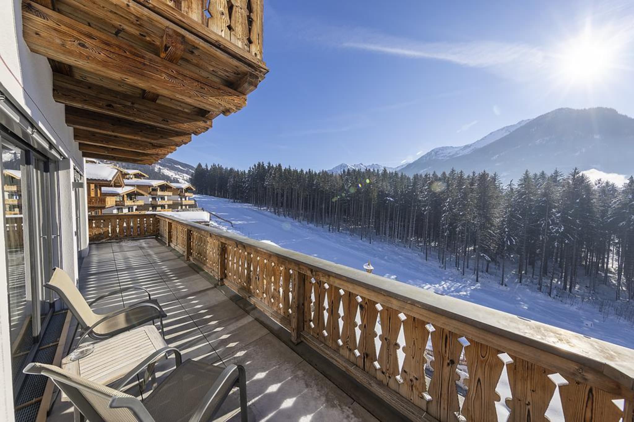 Nationalpark Chalet Habachspitze-Uitzicht winter