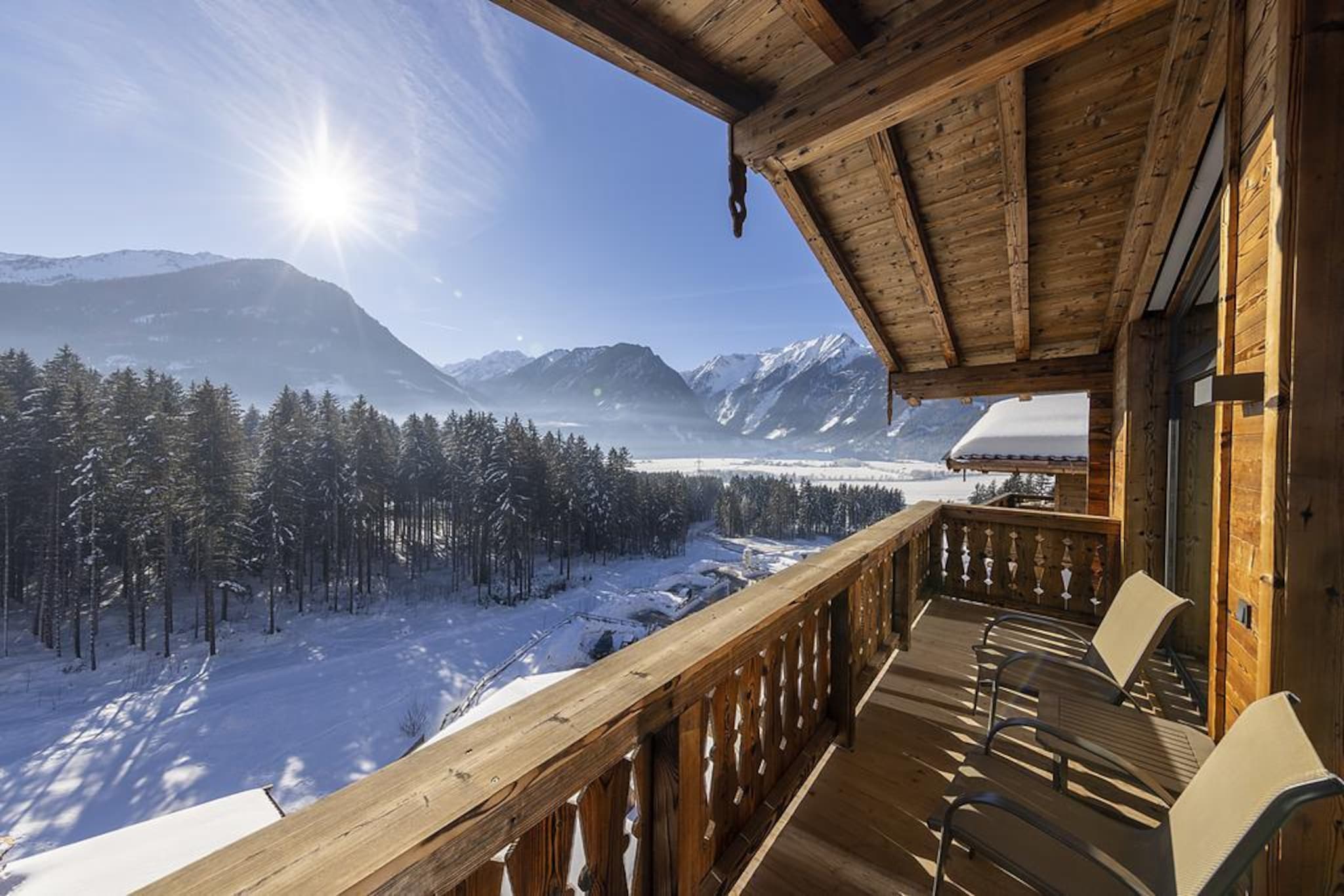 Nationalpark Chalet Habachspitze-Uitzicht winter