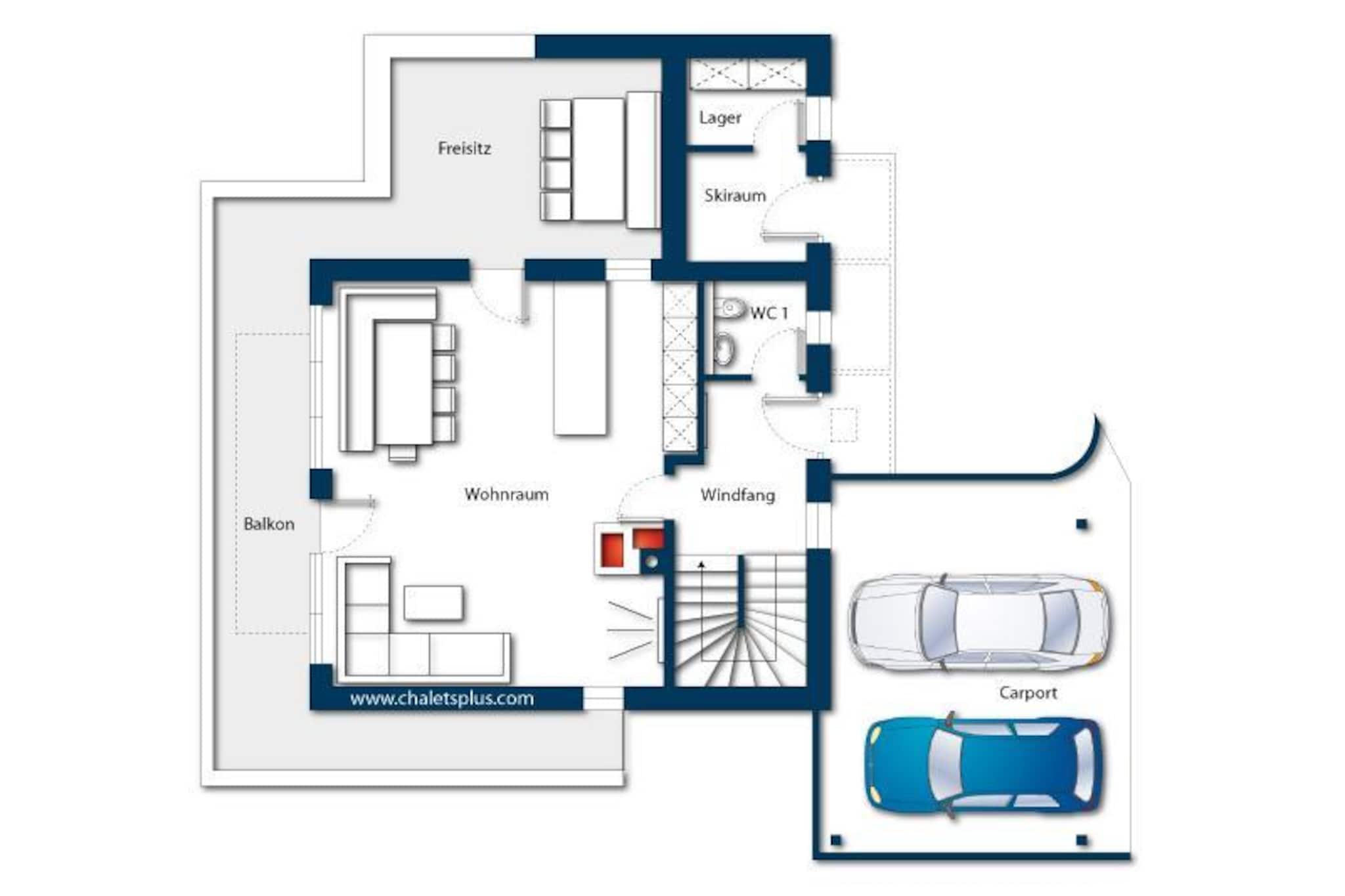 Nationalpark Chalet Habachspitze-Plattegrond