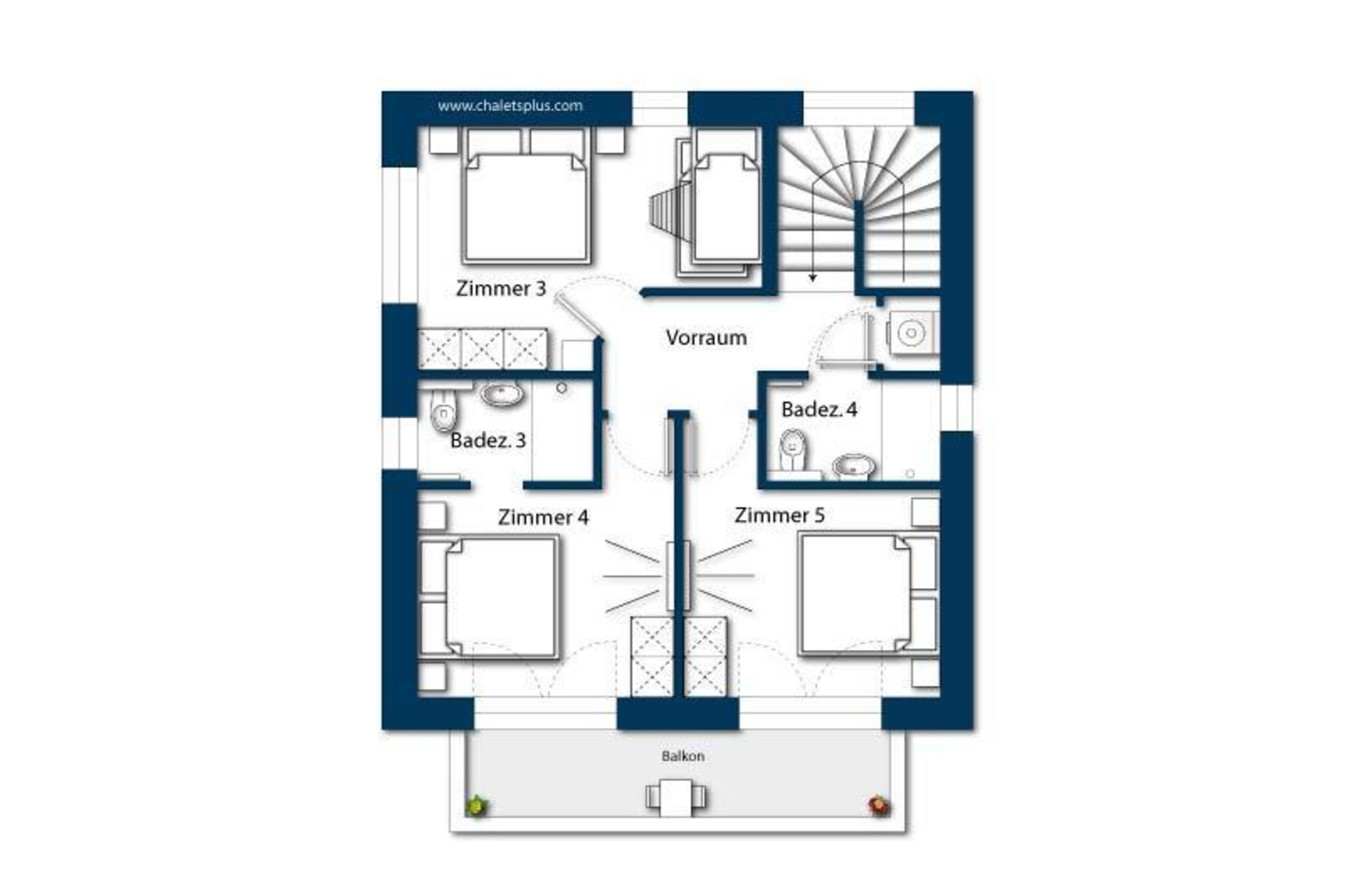 Nationalpark Chalet Hohe Warte-Plattegrond
