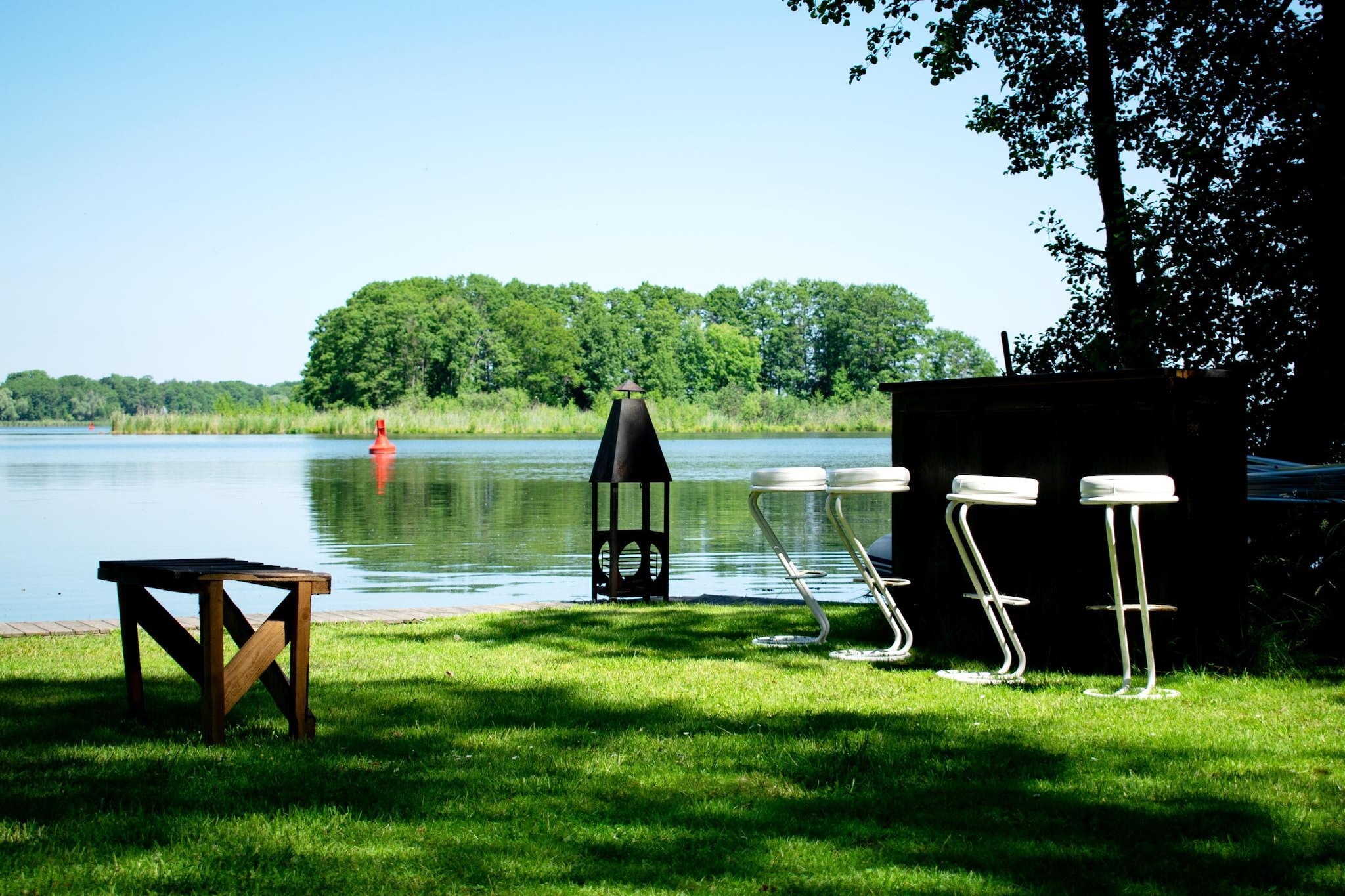 Ferienhaus am See-Uitzicht zomer