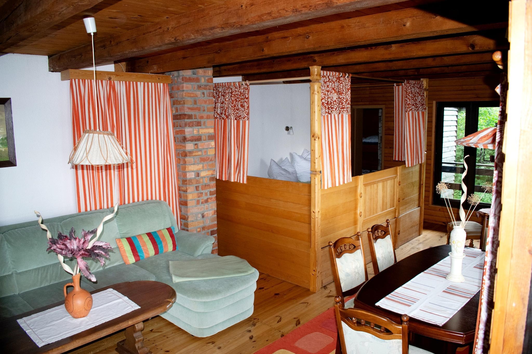 Ferienhaus am See-Woonkamer