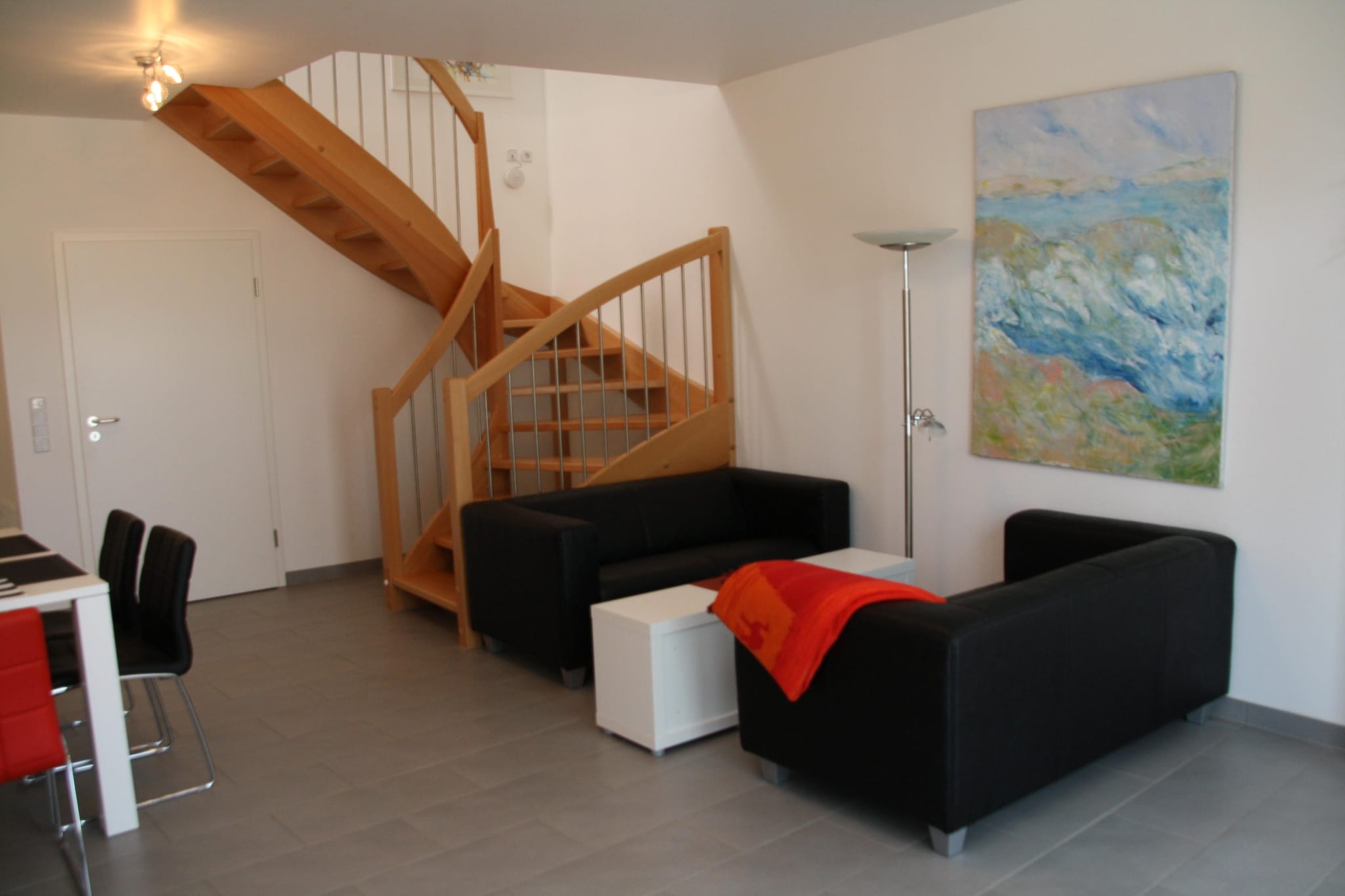 Ferienwohnung am Glindower See - Woonkamer