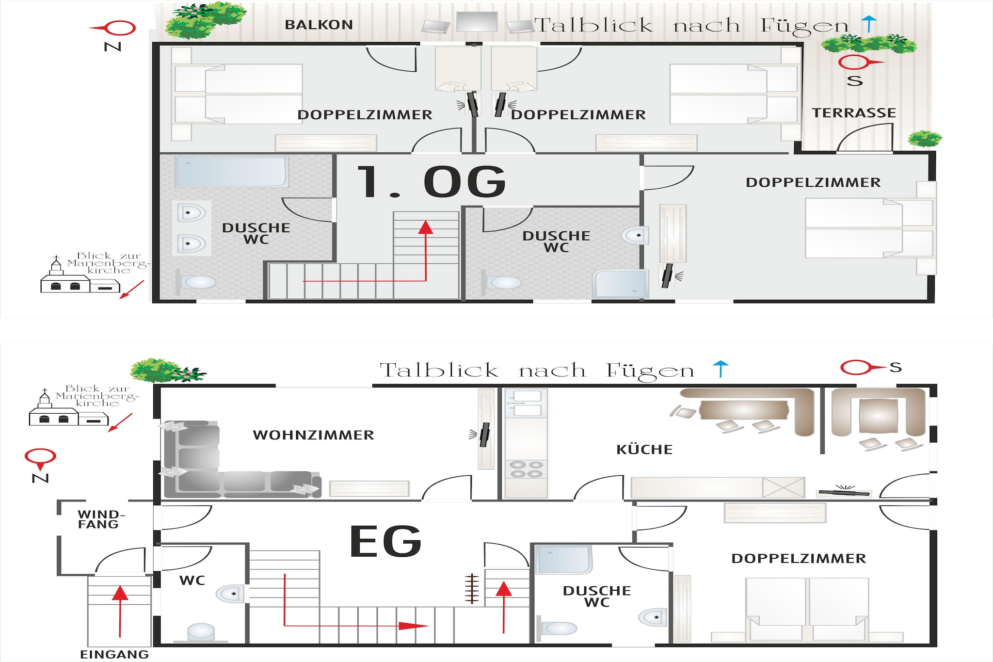 Ferienhaus Marienbergl - 10 Personen-Ambiente