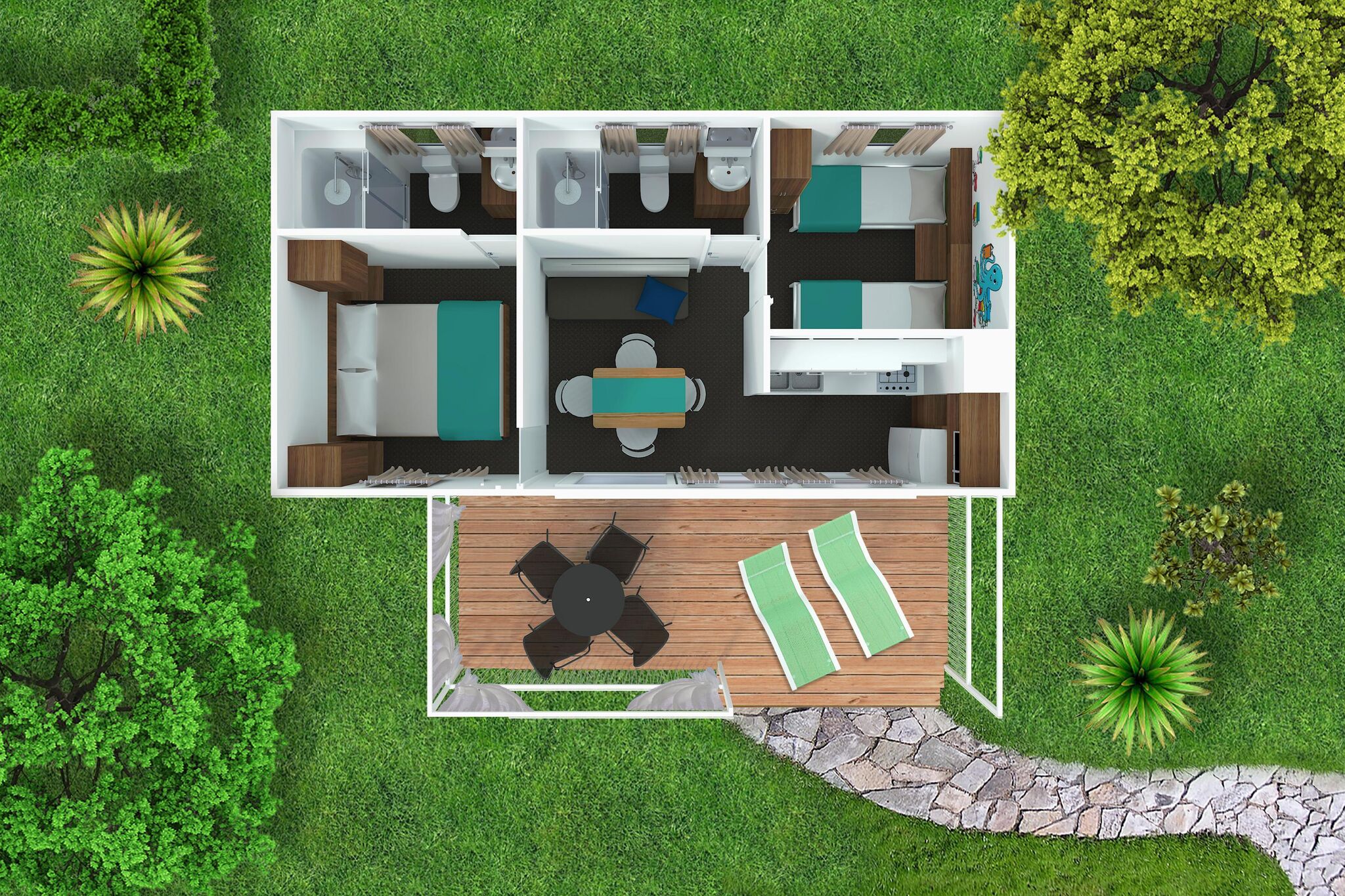 Mobile home à Novigrad avec une terrasse