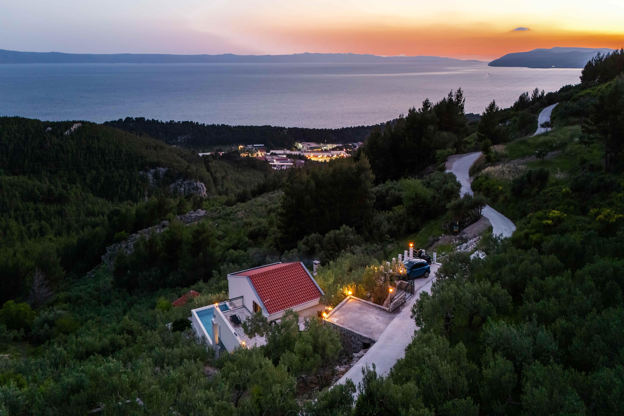 Villa Amare Makarska - E6 circa 150 qm für max 6 Pers-Uitzicht