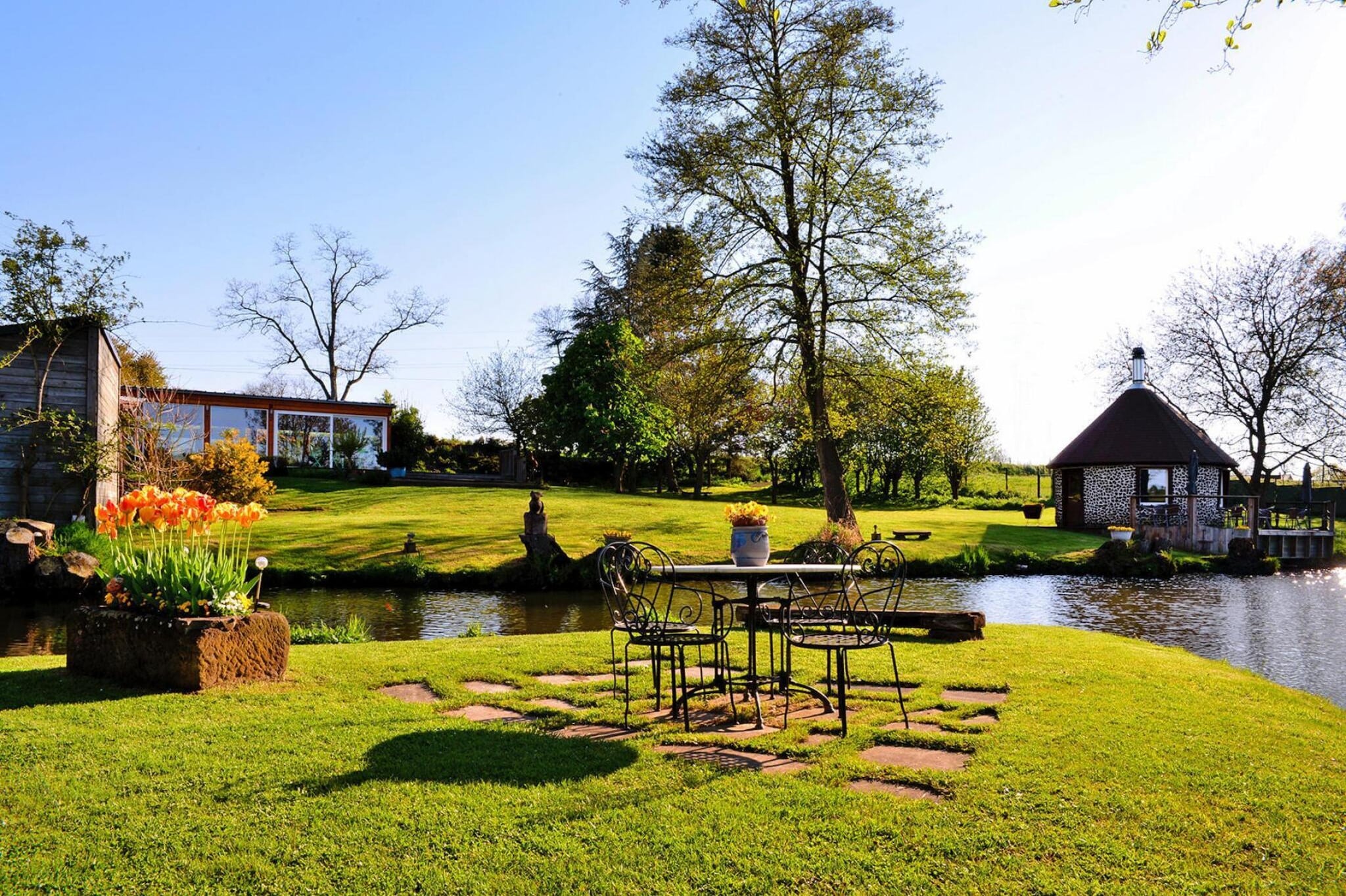 Holiday farm Kindwiller / Type A Maison 100 qm-Tuinen zomer