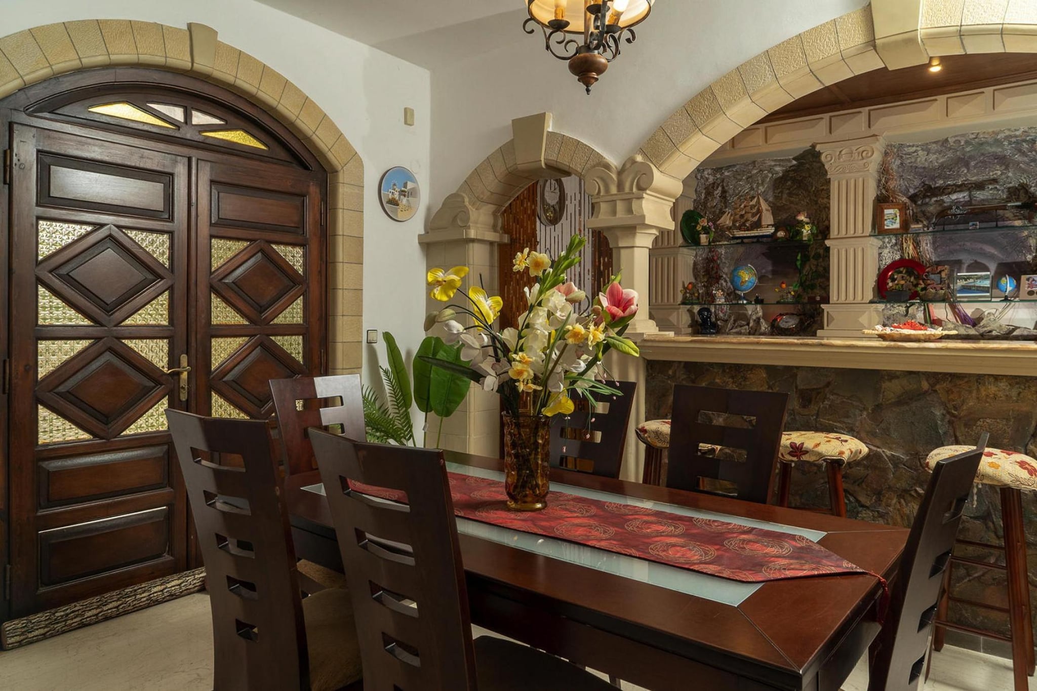 Holiday home, Stalos-Villa Giorgos-Eetkamer