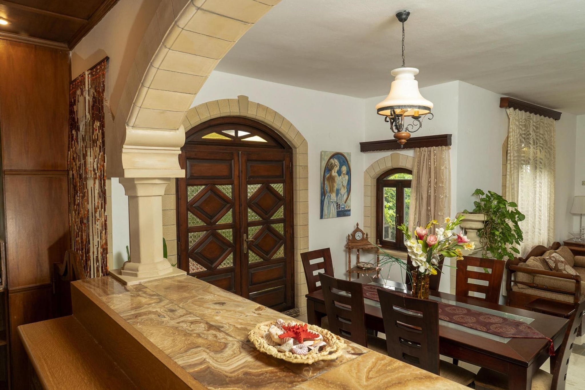 Holiday home, Stalos-Villa Giorgos-Eetkamer