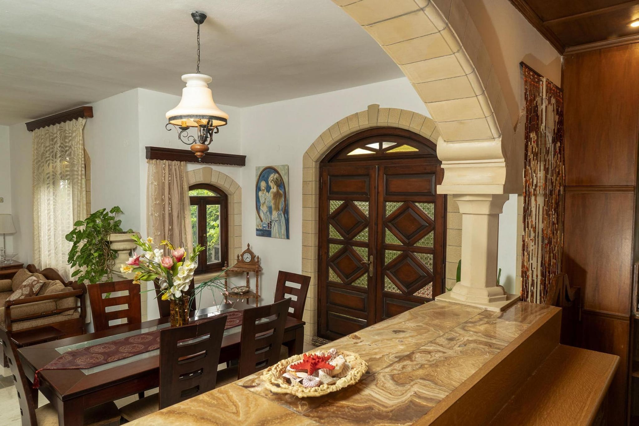 Holiday home, Stalos-Villa Giorgos-Eetkamer