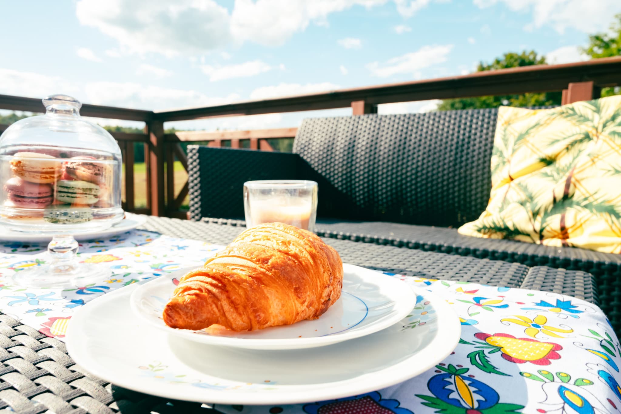 Dom wakacyjny w Częstkowie-Terrace balcony