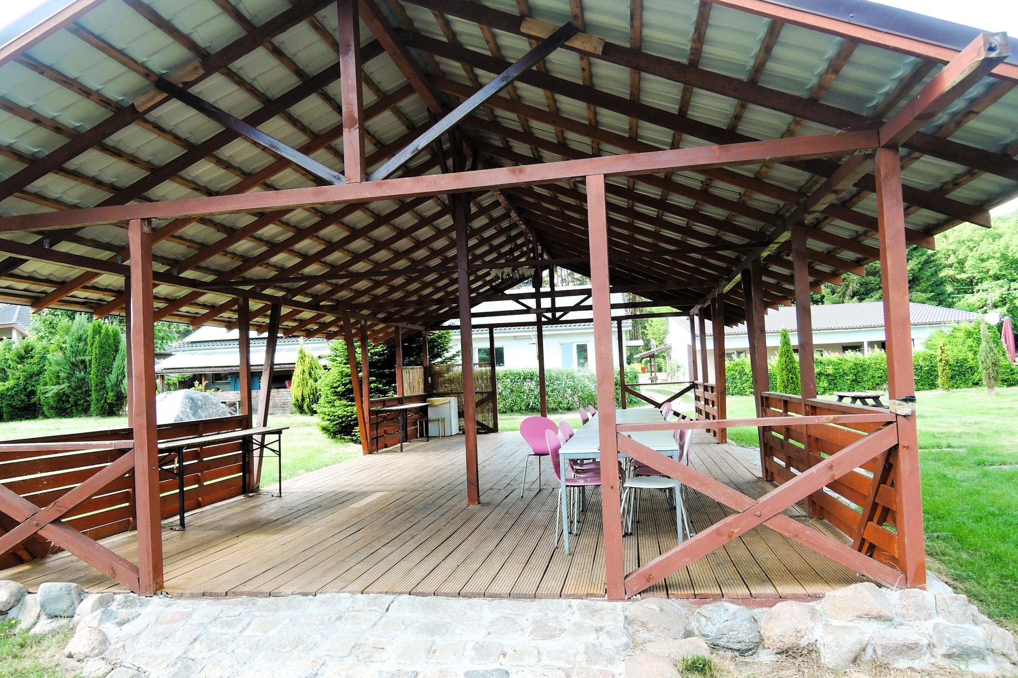 Holiday complex in Jezierzyce by Szczecin at the lake 30 qm for 4 persons Typ C Zolty - Terrasbalkon