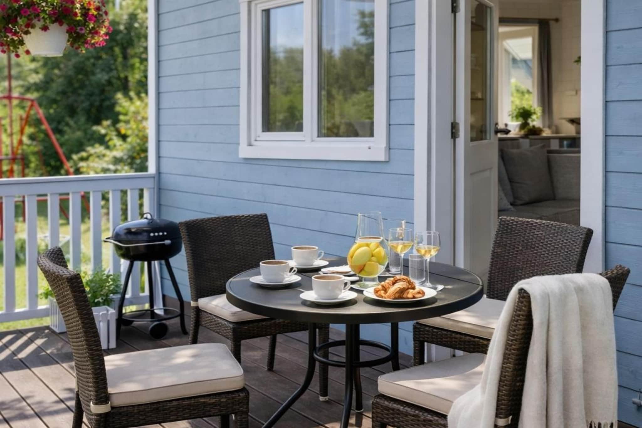 Holiday homes Rewal 60 qm Kapitäns Haus - Terrasse/Balkon