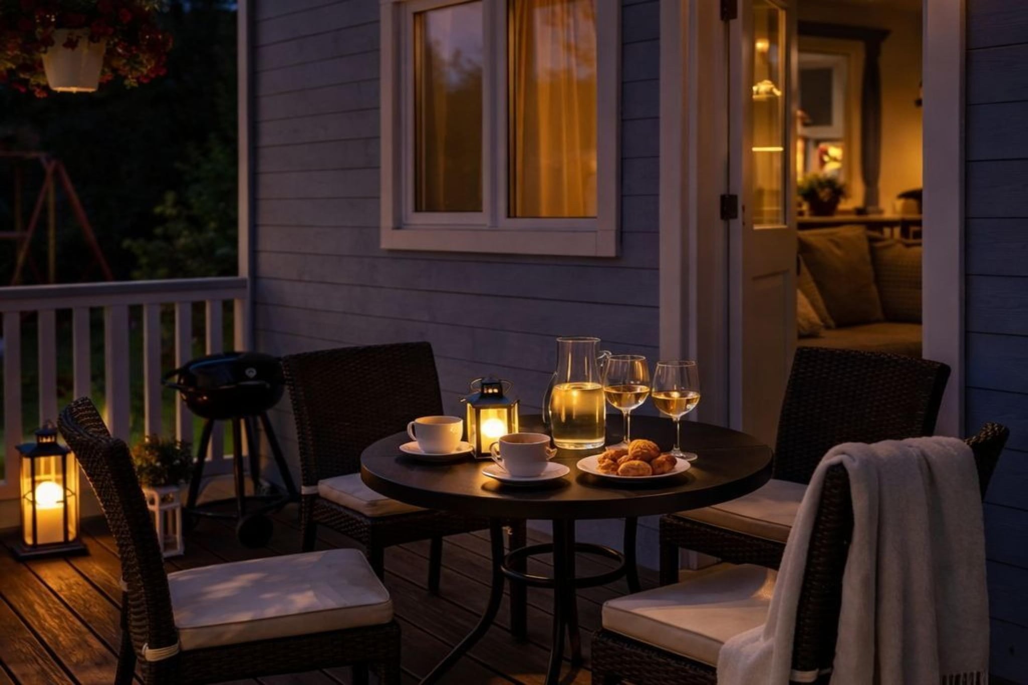 Holiday homes Rewal 60 qm Kapitäns Haus - Terrasse/Balkon