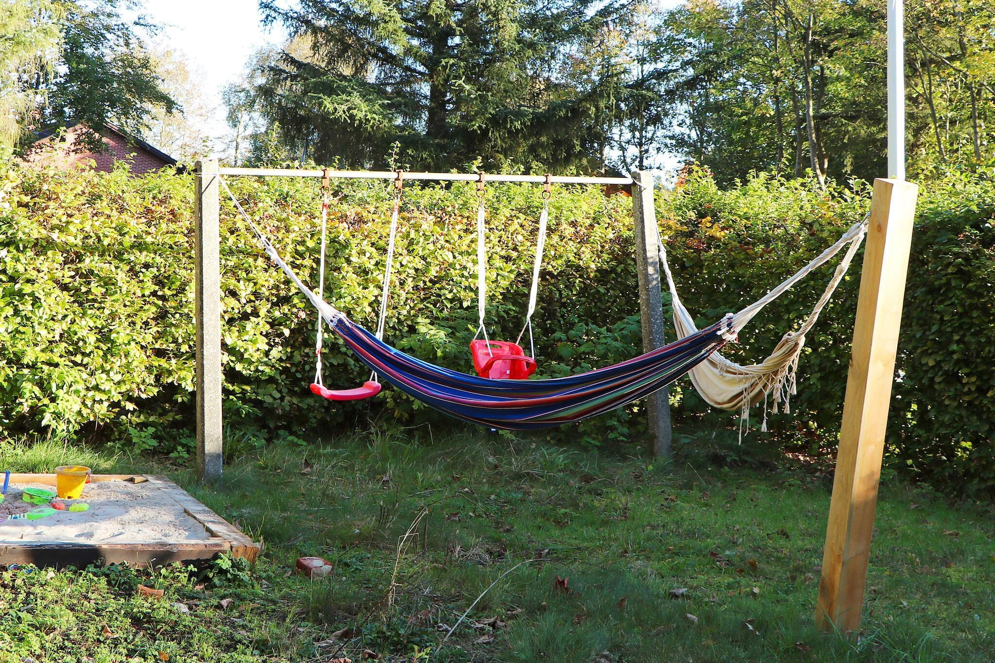 Internet Access DSL, Living room(single folding bed), open kitchen(cooker(electric), hood, microwave, dishwasher, fridge), Living/bed room(single folding bed, TV(cable, german television channels, danish TV channels (DR1 and TV2)), fireplace, high chair, chromecast), bedroom(double bed), bedroom(double bed), bedroom(double bed), bedroom(double bed), bedroom(double bed), bedroom(double bed), bedroom(double bed), bedroom(double bed), bedroom(double bed), bathroom(floor heating)(tumble dryer, bathtub or shower, washbasin, toilet, washing machine), bathroom(floor heating)(bathtub or shower, washbasin, toilet), bathroom(bathtub or shower, washbasin, toilet), bathroom(bathtub or shower, washbasin, toilet), bathroom(bathtub or shower, washbasin, toilet), terrace, BBQ, table tennis table, table football, football goal, geothermal energy, geothermal energy