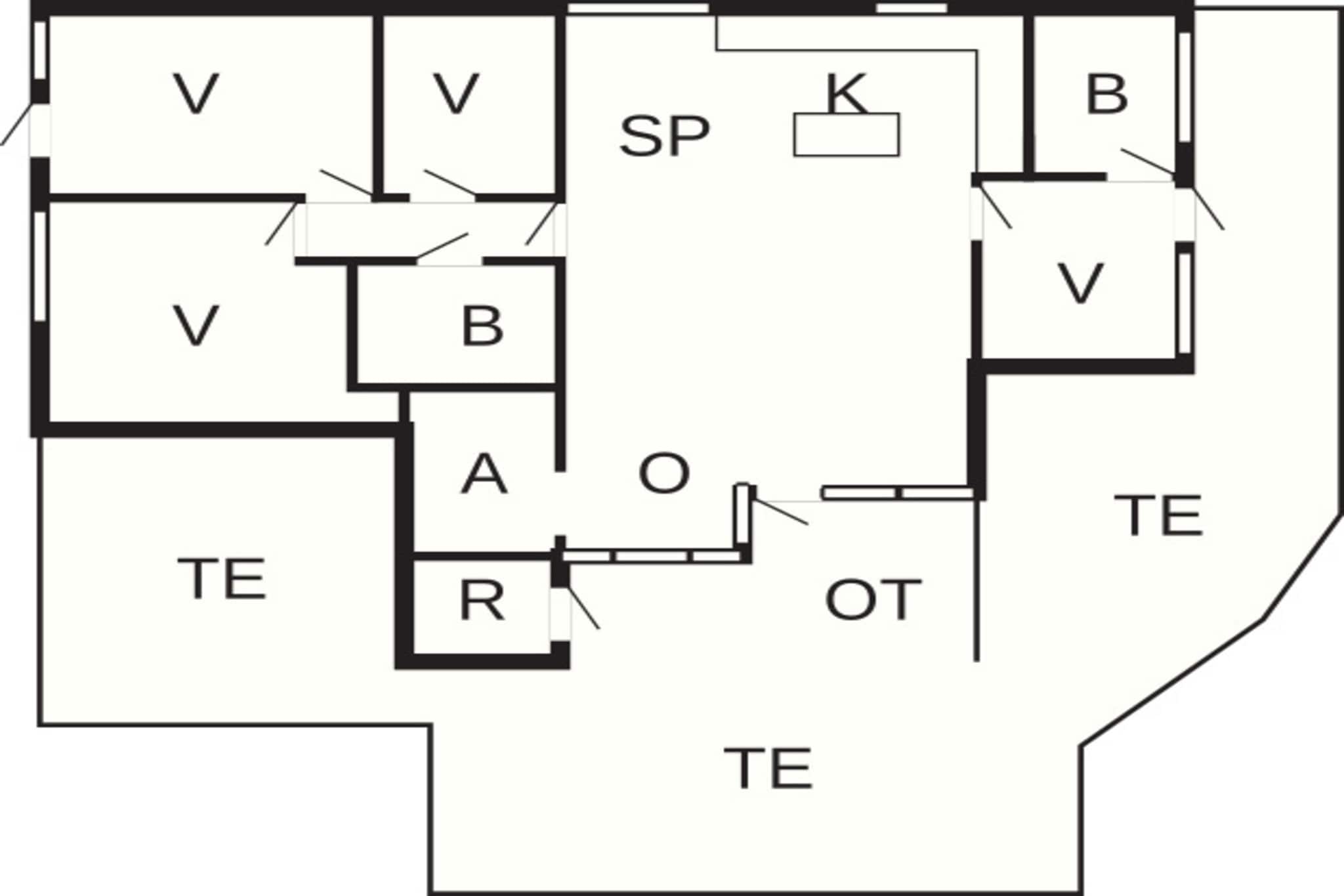 10 Personen Ferienhaus in Stege-Grundriss