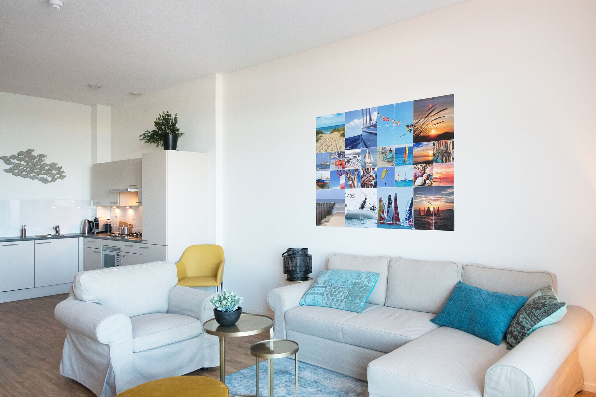 Modern appartement aan het strand van Scheveningen met een ruim terras