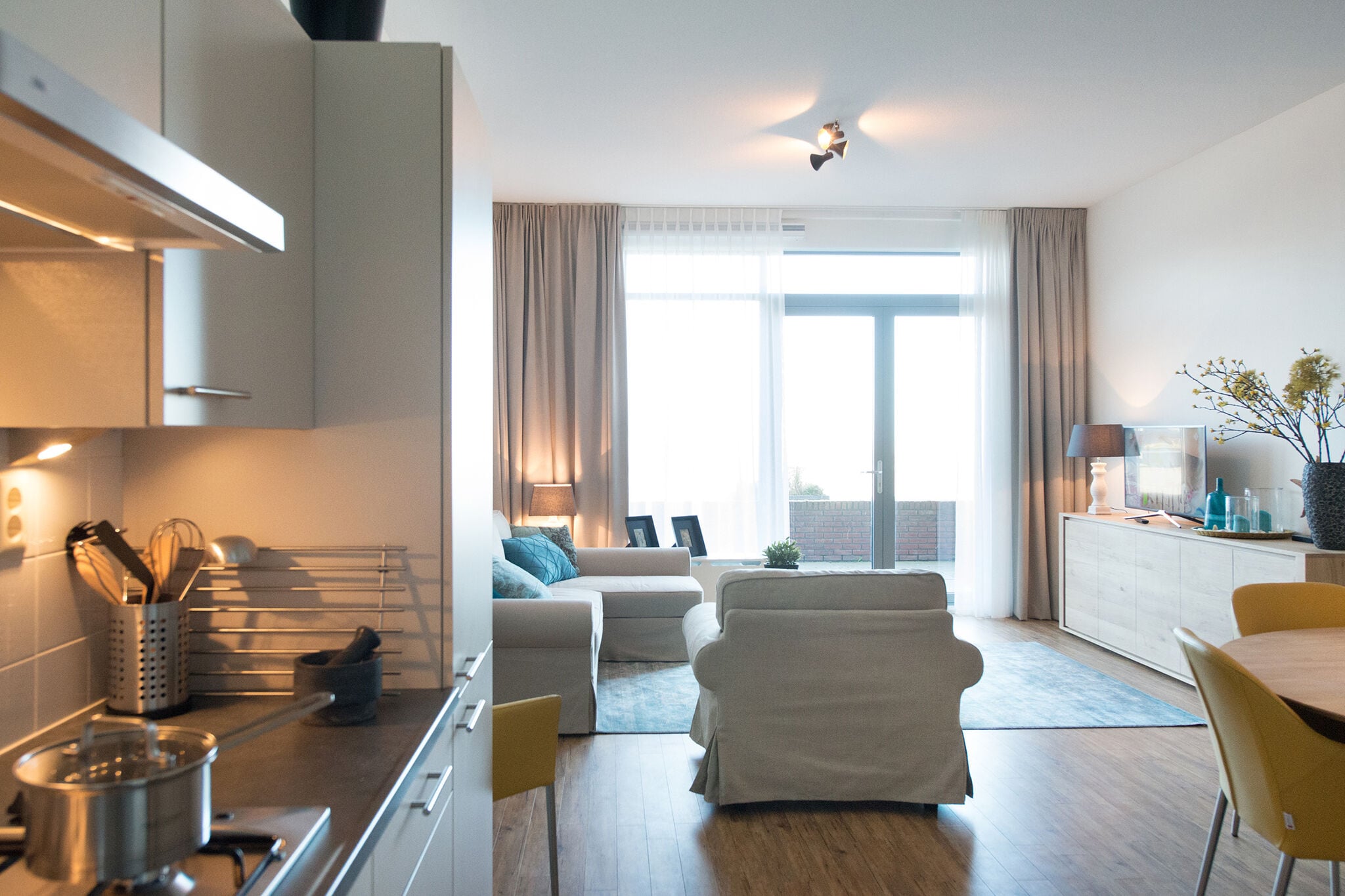 Modern apartment in the Scheveningen harbor