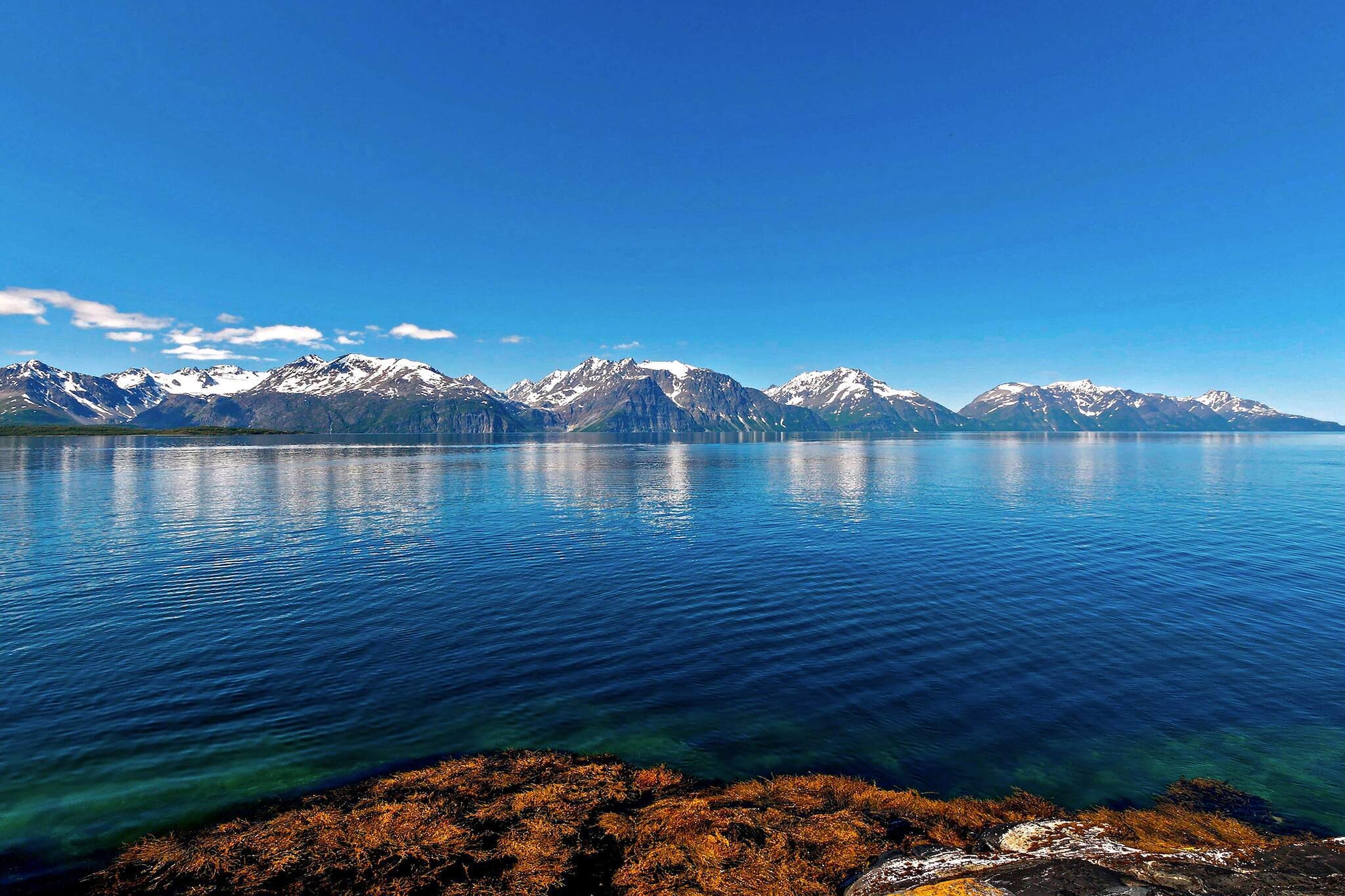 Holiday home by the Lyngenfjord with magnificent views of the mighty Lyngen Alps, Europe's northernmost alpine area. Great place for winter and northern lights experience. The midnight sun can be experienced in spring and summer. Central location by main road. Good capacity broadband/internet. The house has 2 floors and was renovated in 2020. Modern kitchen and bathroom and 2 toilet rooms. Heat pump provides good and stable heat. On cold winter days, the wood stove can be used. Free internet and broadband with large capacity. Cable TV with Norwegian and international channels. Hammond organ in the living room. From the living room, kitchen and terrace facing the fjord, there are magnificent views of Lyngen's beautiful fjord landscape and the high Lyngen Alps with glaciers on the mountain tops - an impressive sight. The highest peak is Jiekkevarre 1833 masl. In winter, you can experience the northern lights dancing in the sky in all shades of color. In spring and summer, you can sit on the terrace and enjoy the midnight sun and the beautiful sunset. Great hiking terrain along the fjord and in the mountains. 12 km to ski trail with lights. Great starting point for trips by car. 35 km to Reisadalen National Park and the salmon river Reisaelva. Fishing possibilities along the fjord with a rod or in the many fishing lakes in the area. The house is centrally located below the main road, but in the house and on the terrace facing the fjord you hardly notice the traffic. Not for rent to youth groups. When renting linen, towels included (one small + one big pr set).