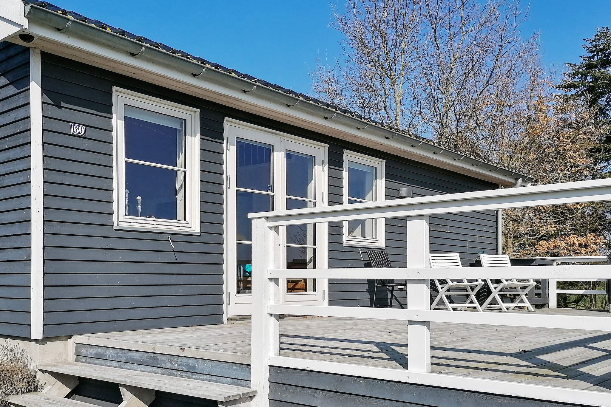 Functional holiday home located in an exciting nature area by Næs. The cottage consists of open kitchen and living room with access to east-facing terrace. There is a double bedroom and a large functional loft with accommodation for 2 people. There is also an annex with bunk beds. The house is i.a. equipped with dishwasher and washing machine. Not for rent to youth groups.

A refundable deposit might be charged closer to your check-in date. This deposit covers utilities consumed during your stay and any additional services that may be taken. The final amount will be adjusted based on actual meter readings, actual usage of extra services, and any remaining balance will be refunded within 21 days after checkout.