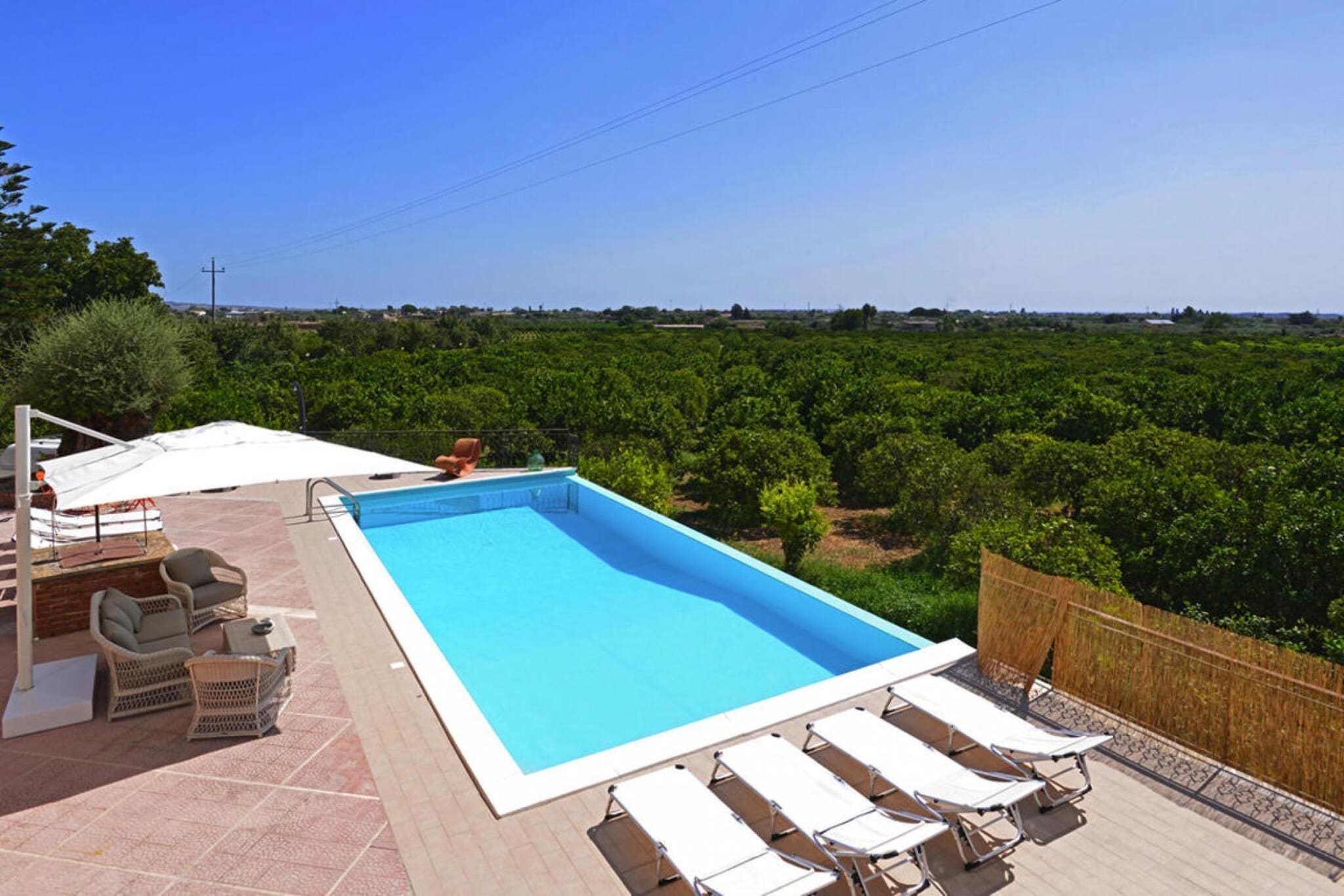 Holiday home Floridia-Villa Smeraldo7 Pax mit Privatpool-Uitzicht zomer