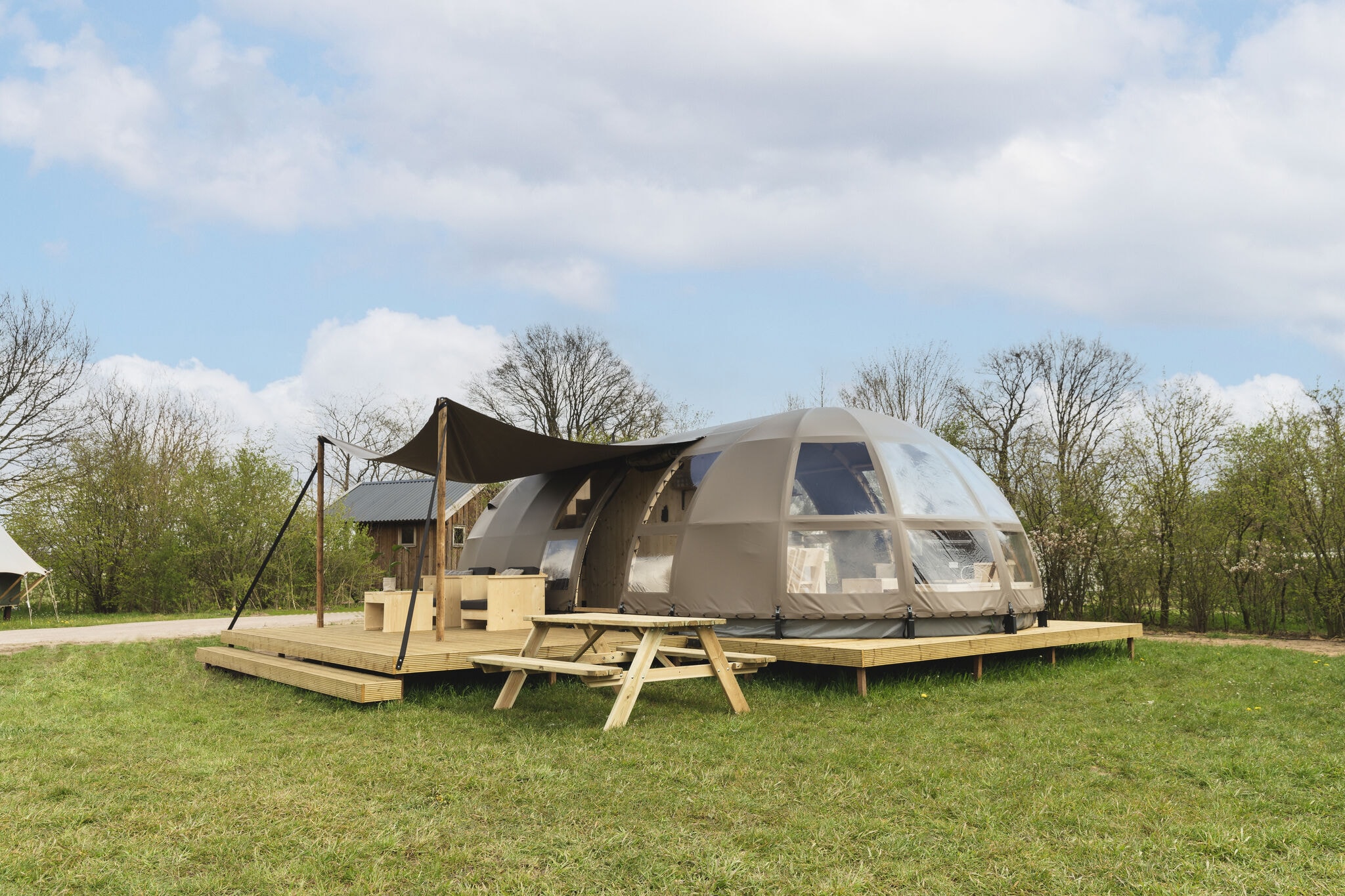Geräumiges Zelt mit Bad unter den Sternen von Twente